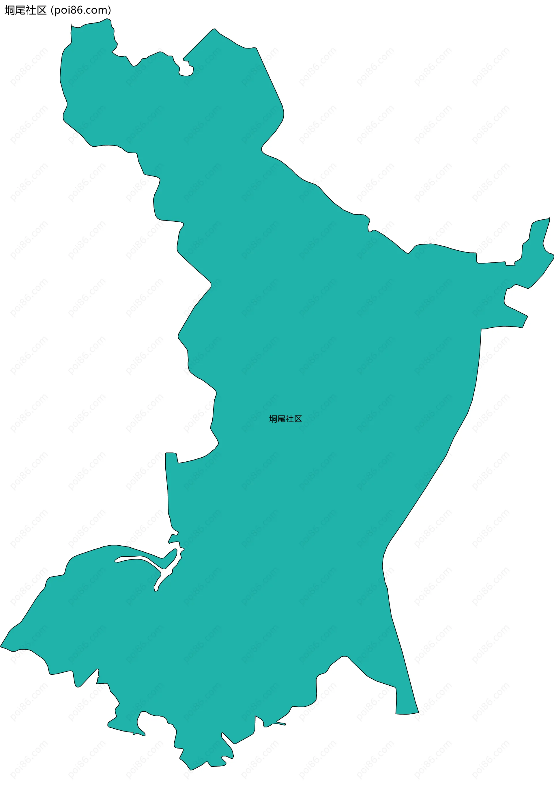 垌尾社区边界地图