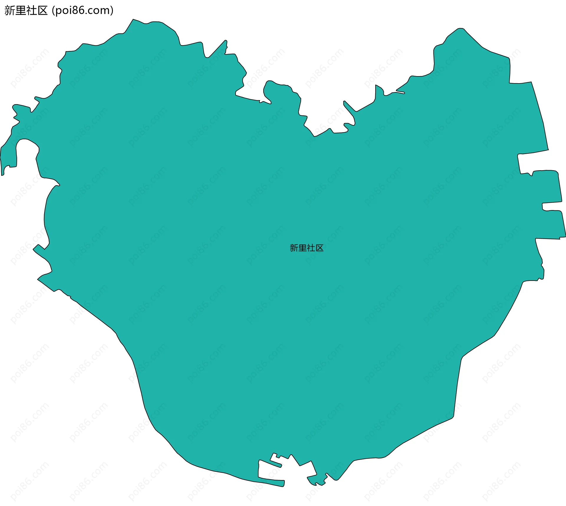 新里社区边界地图