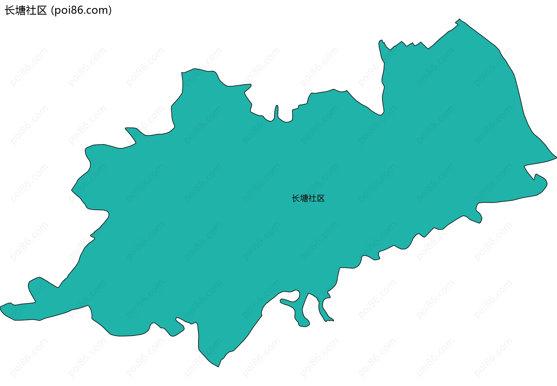 长塘社区边界地图
