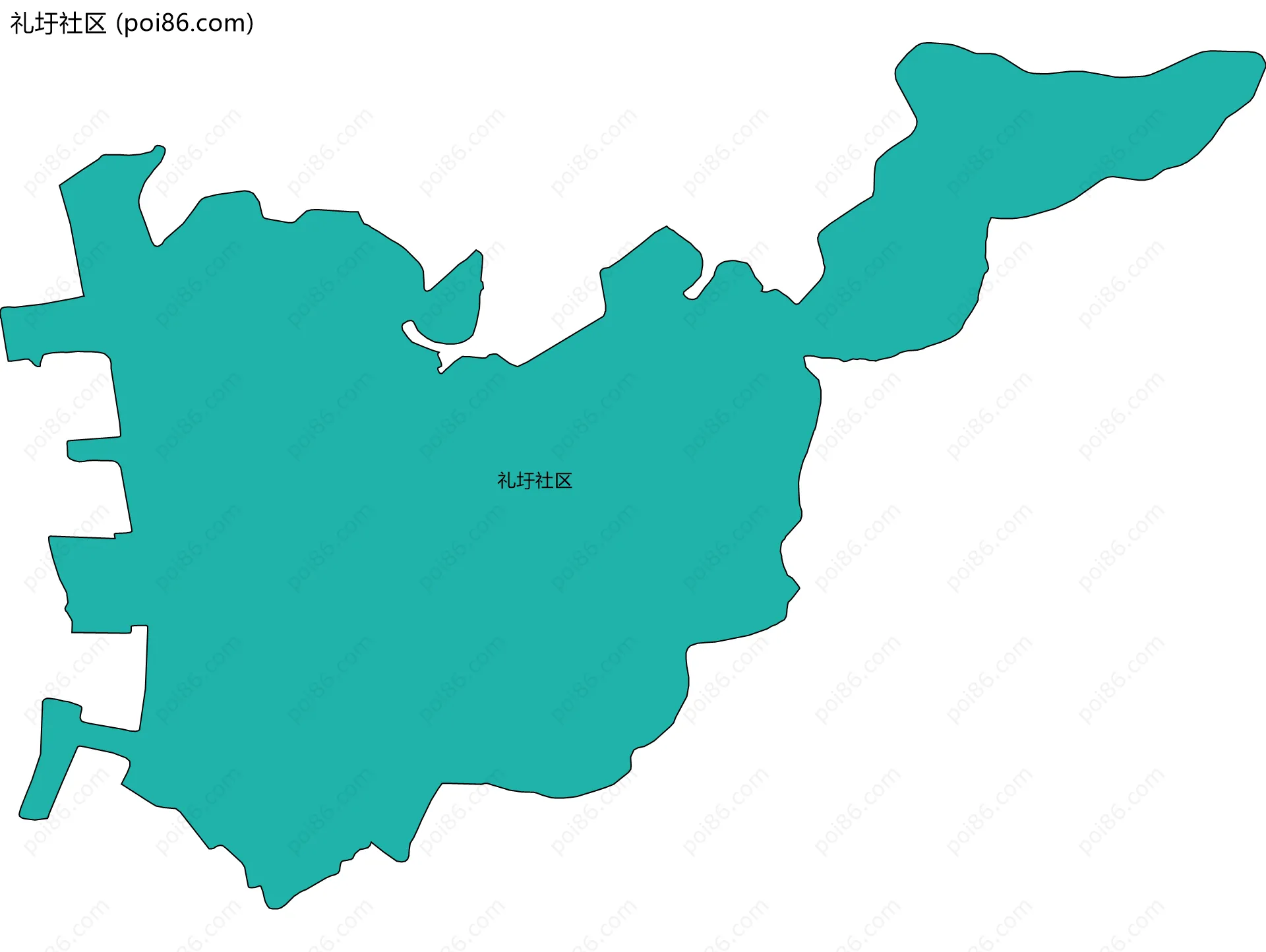 礼圩社区边界地图