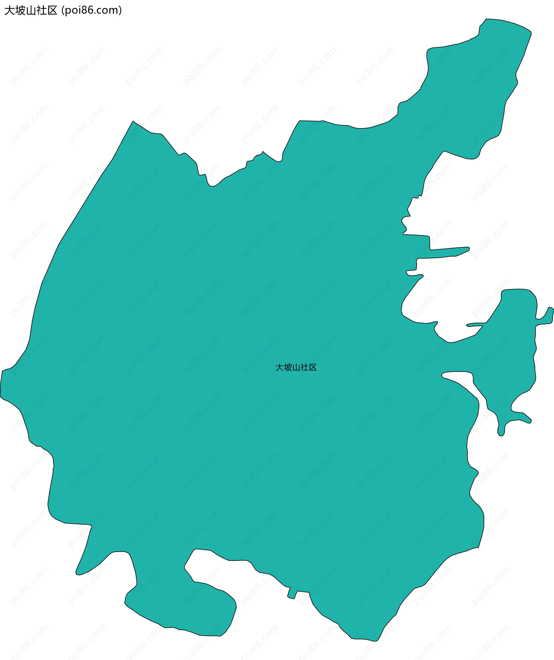 大坡山社区边界地图