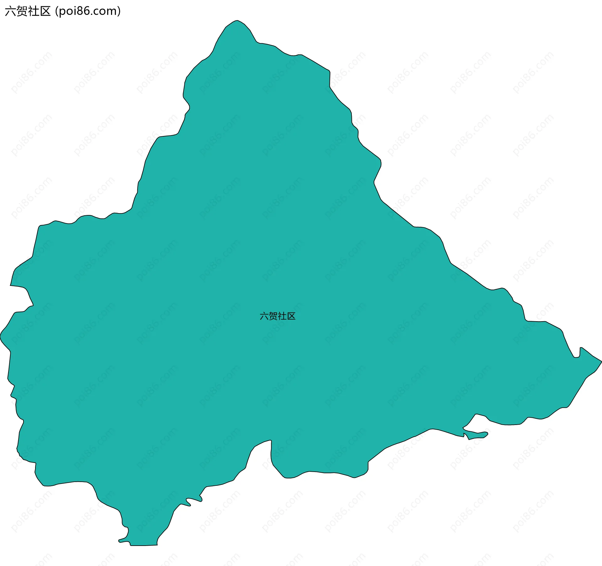六贺社区边界地图