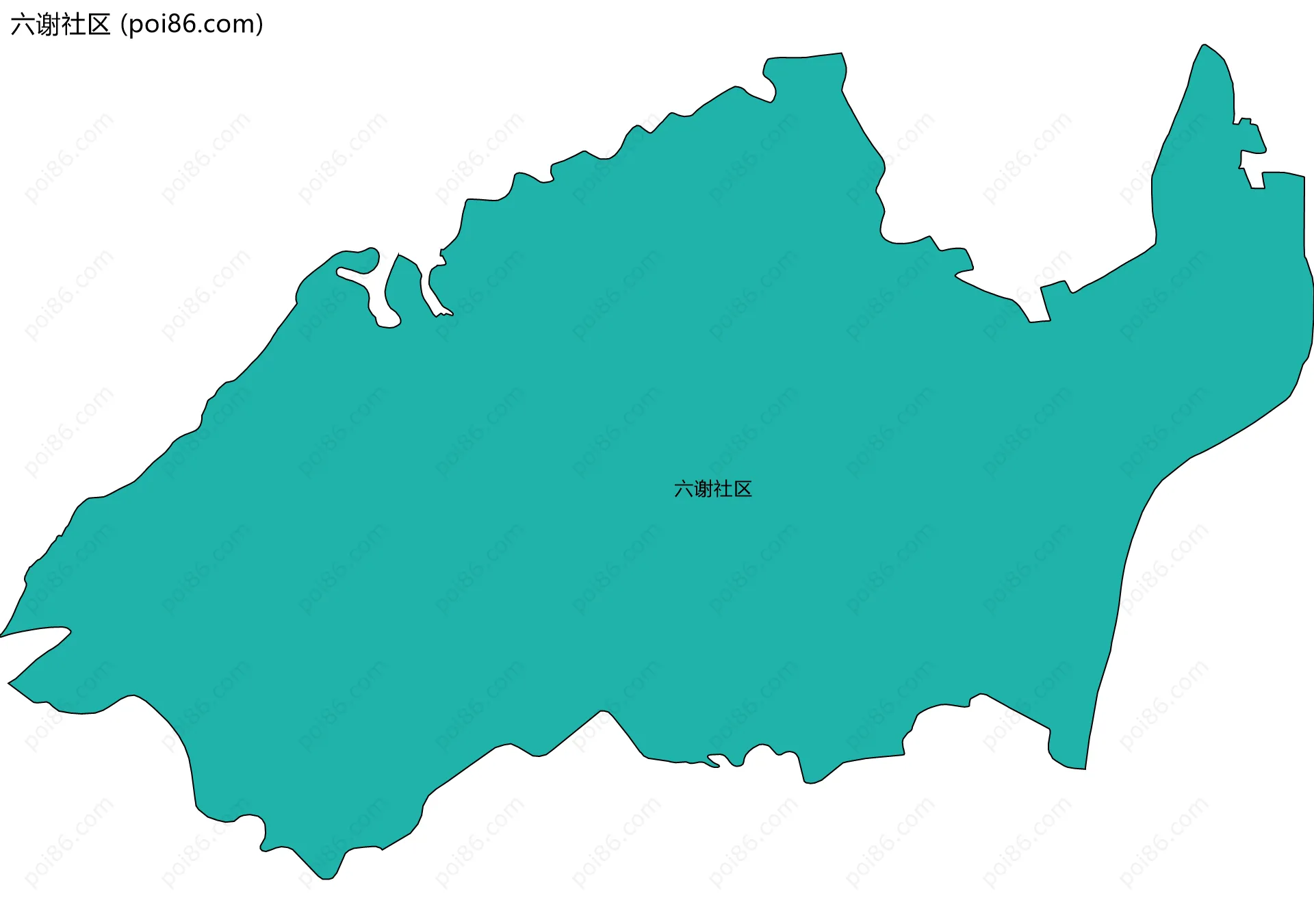 六谢社区边界地图