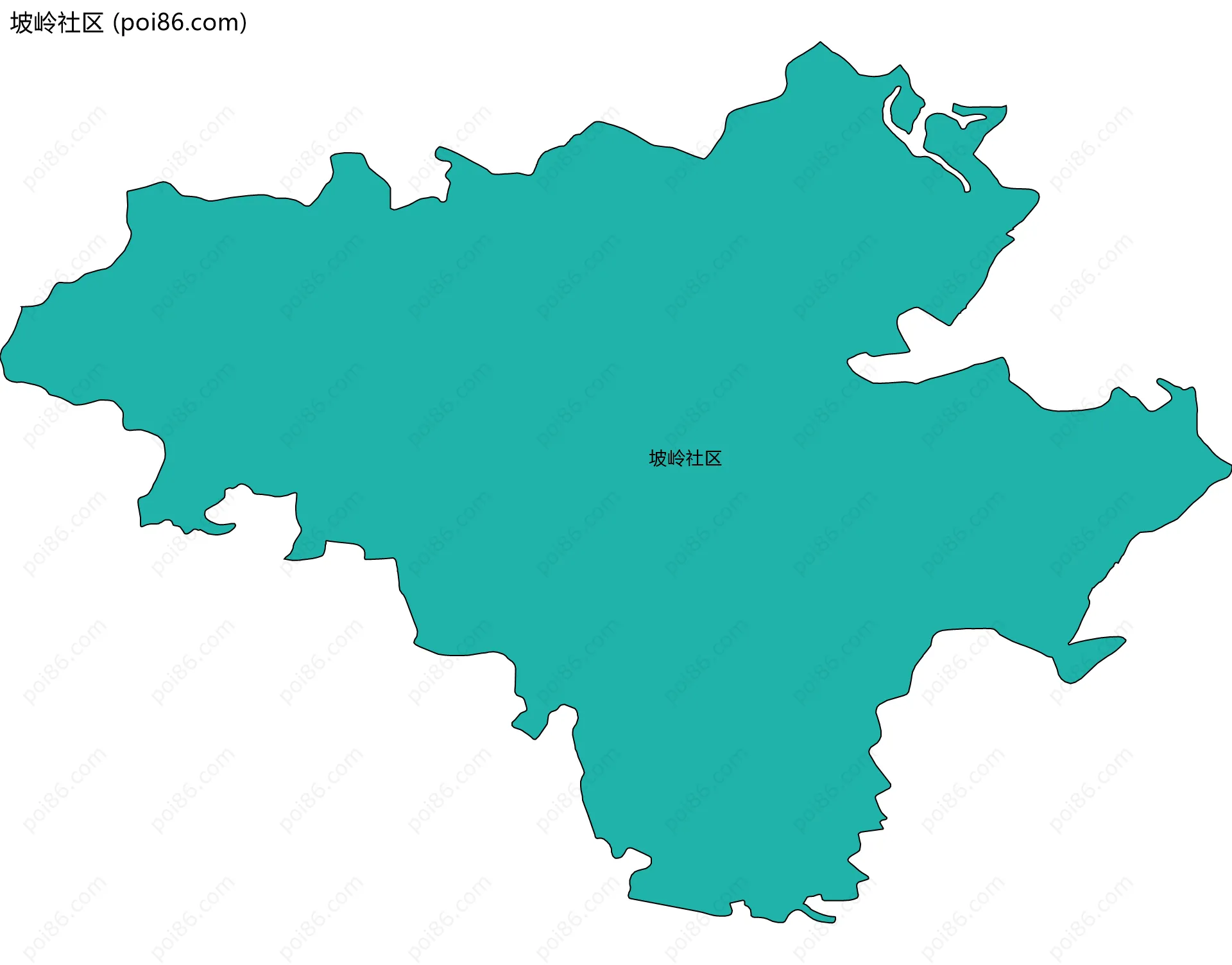 坡岭社区边界地图