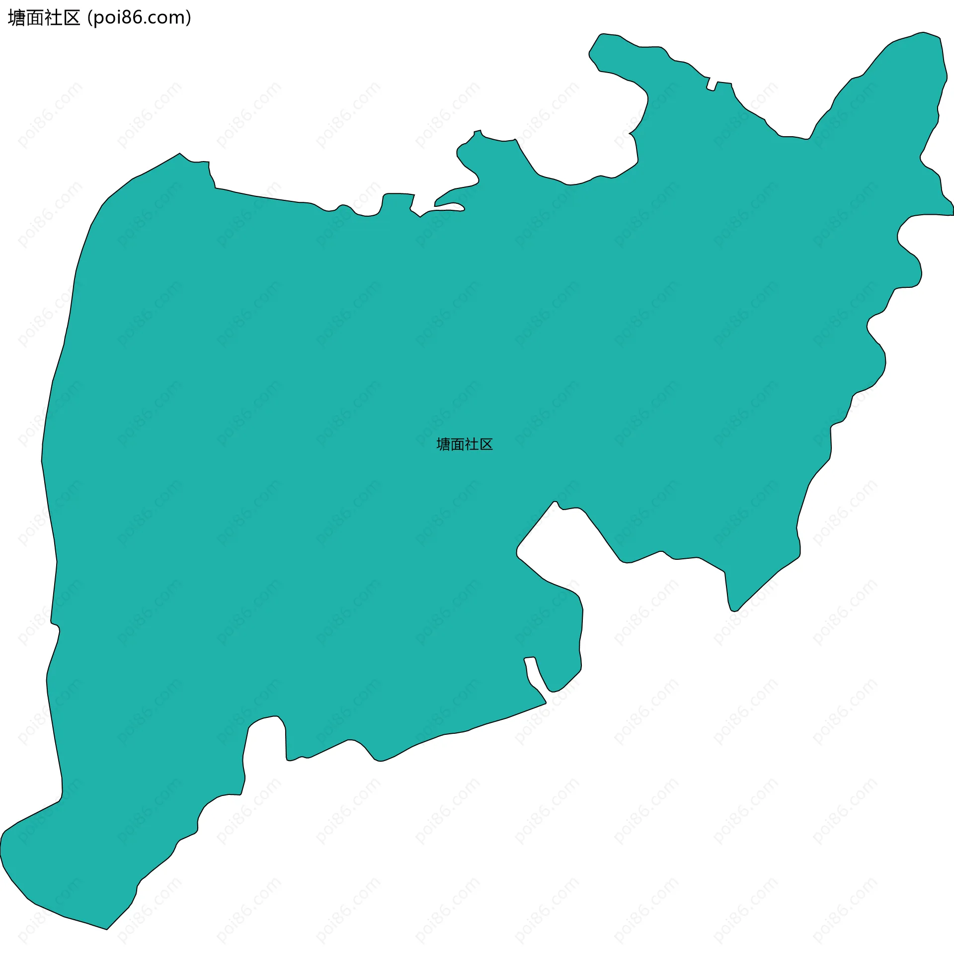 塘面社区边界地图