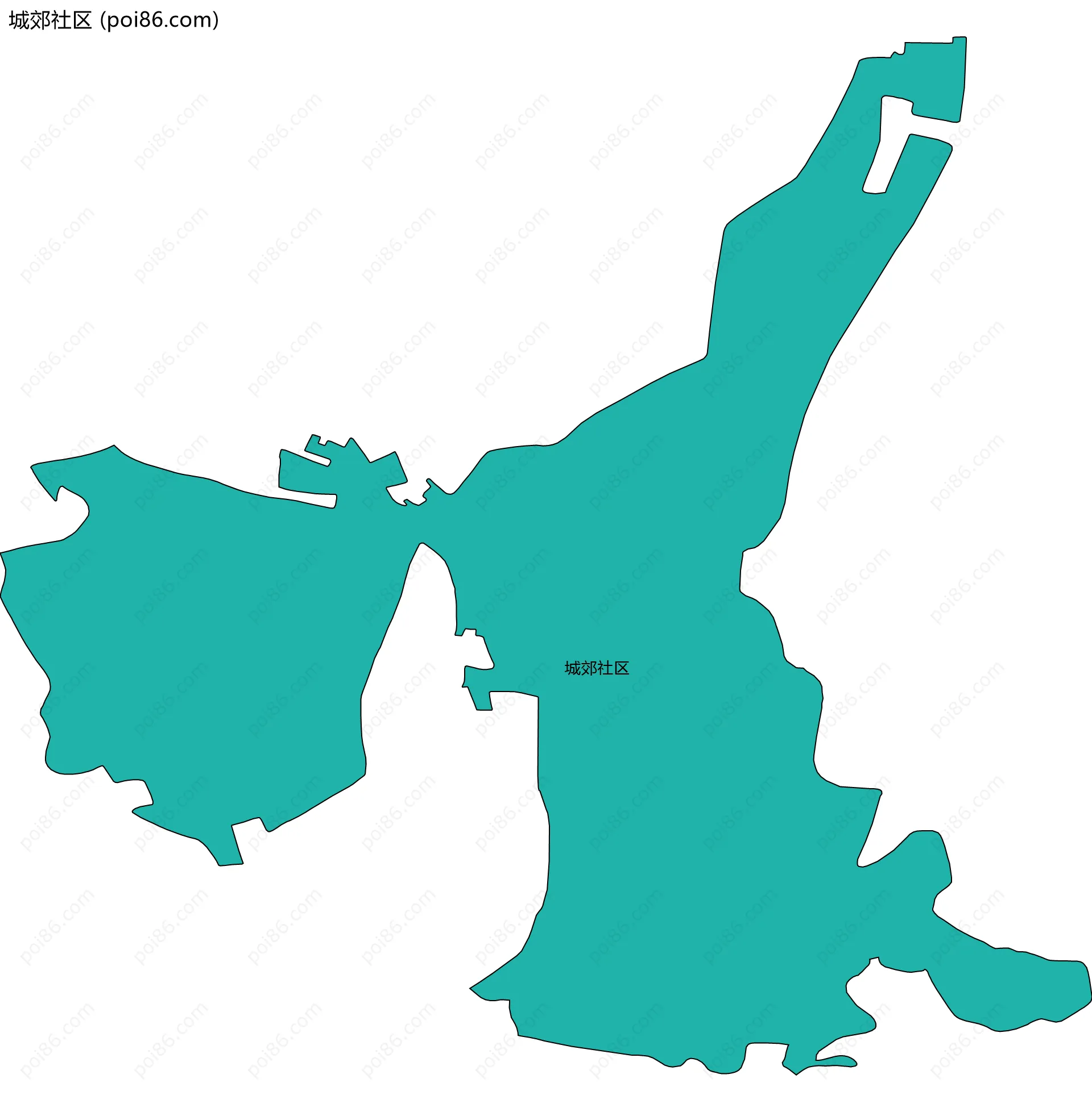 城郊社区边界地图