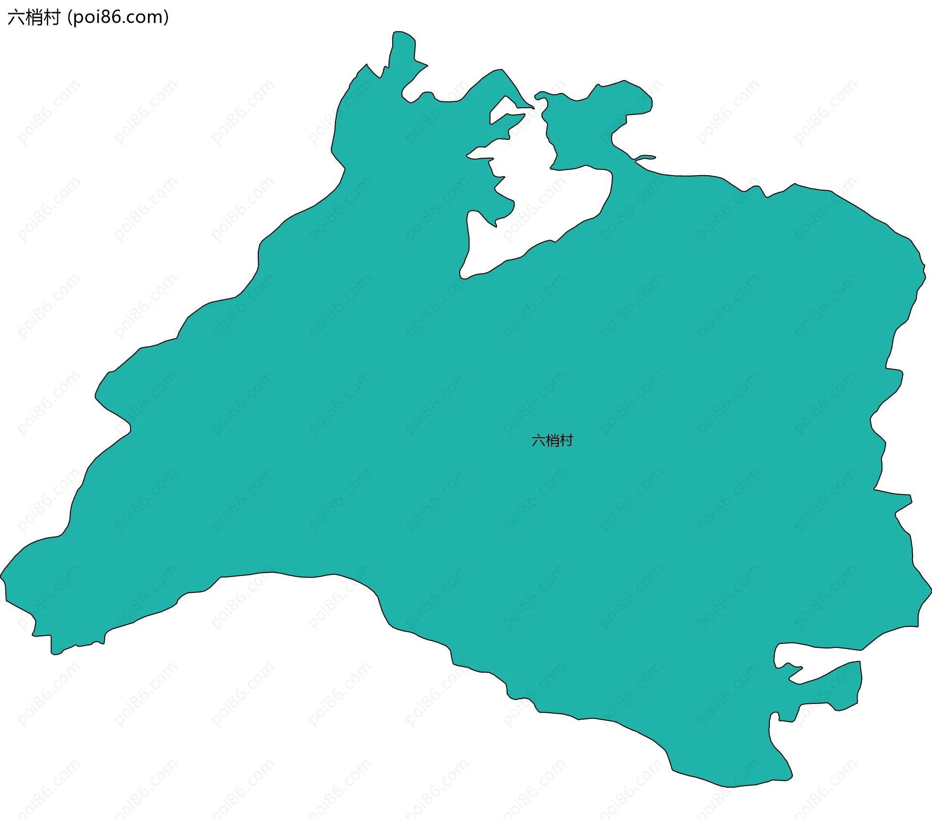 六梢村边界地图