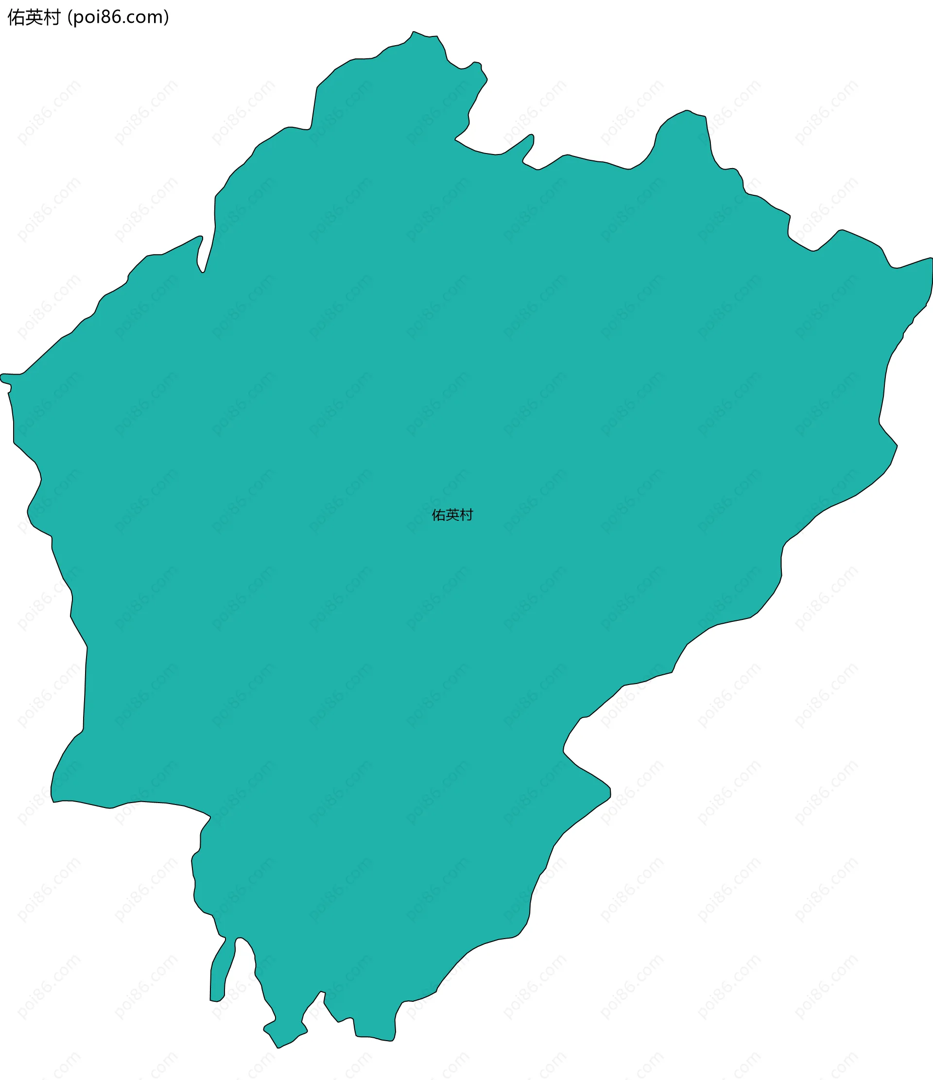 佑英村边界地图