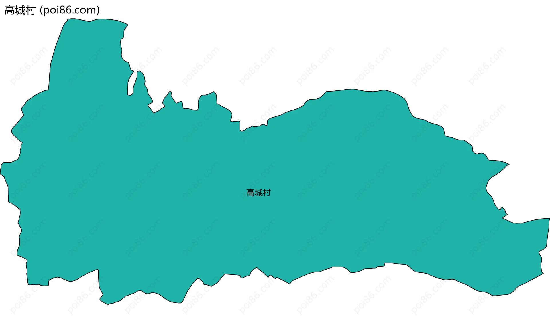 高城村边界地图