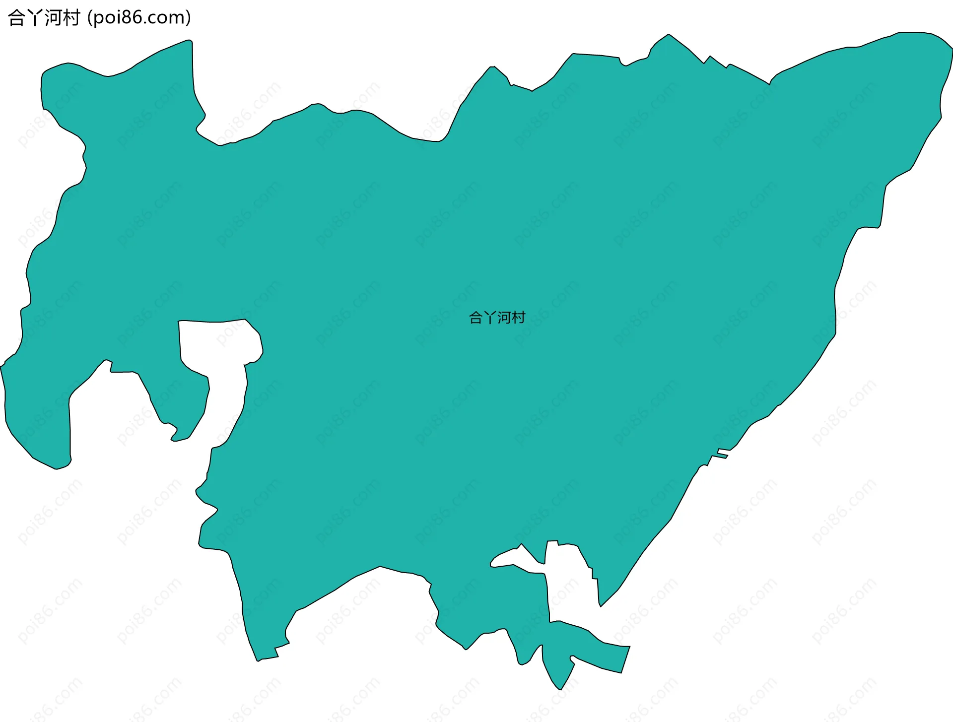 合丫河村边界地图