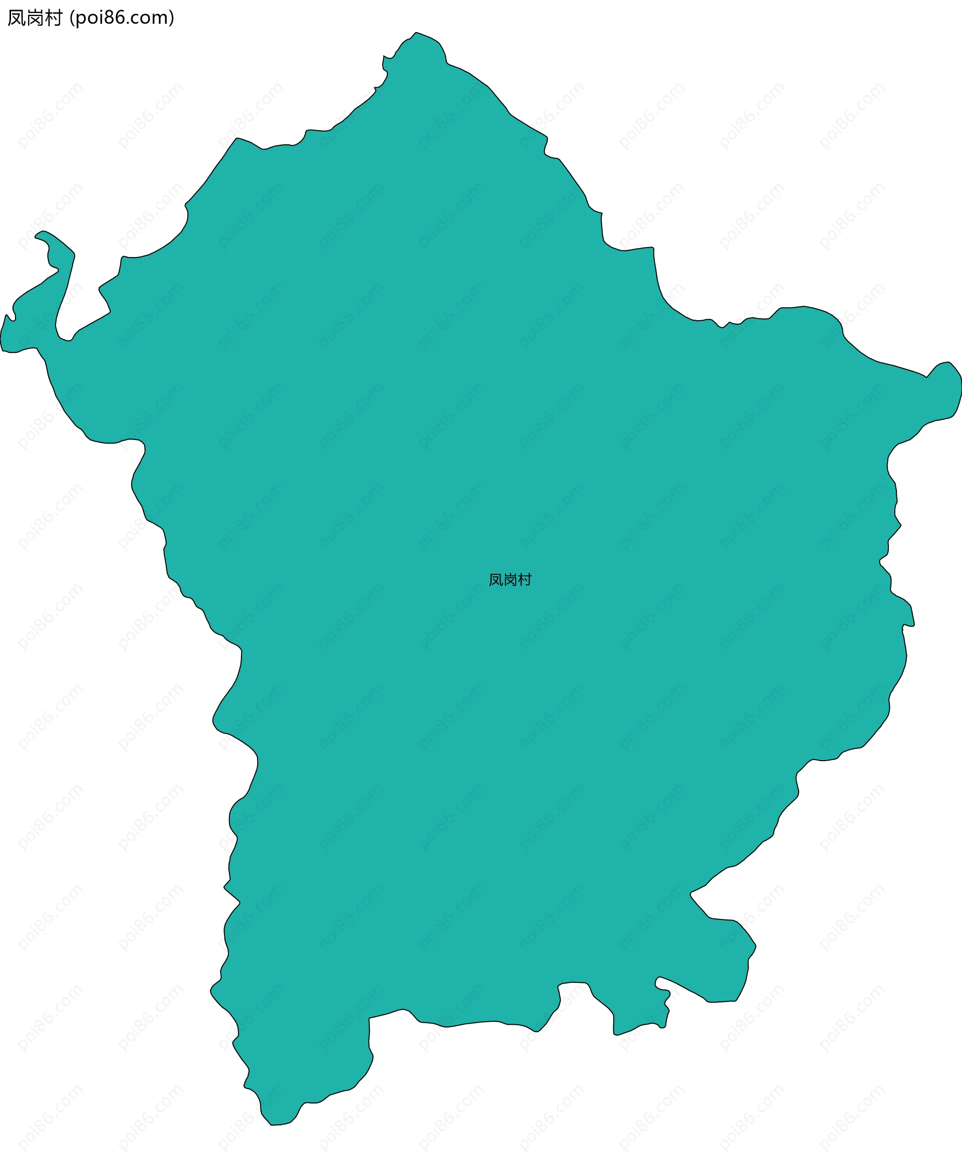 凤岗村边界地图