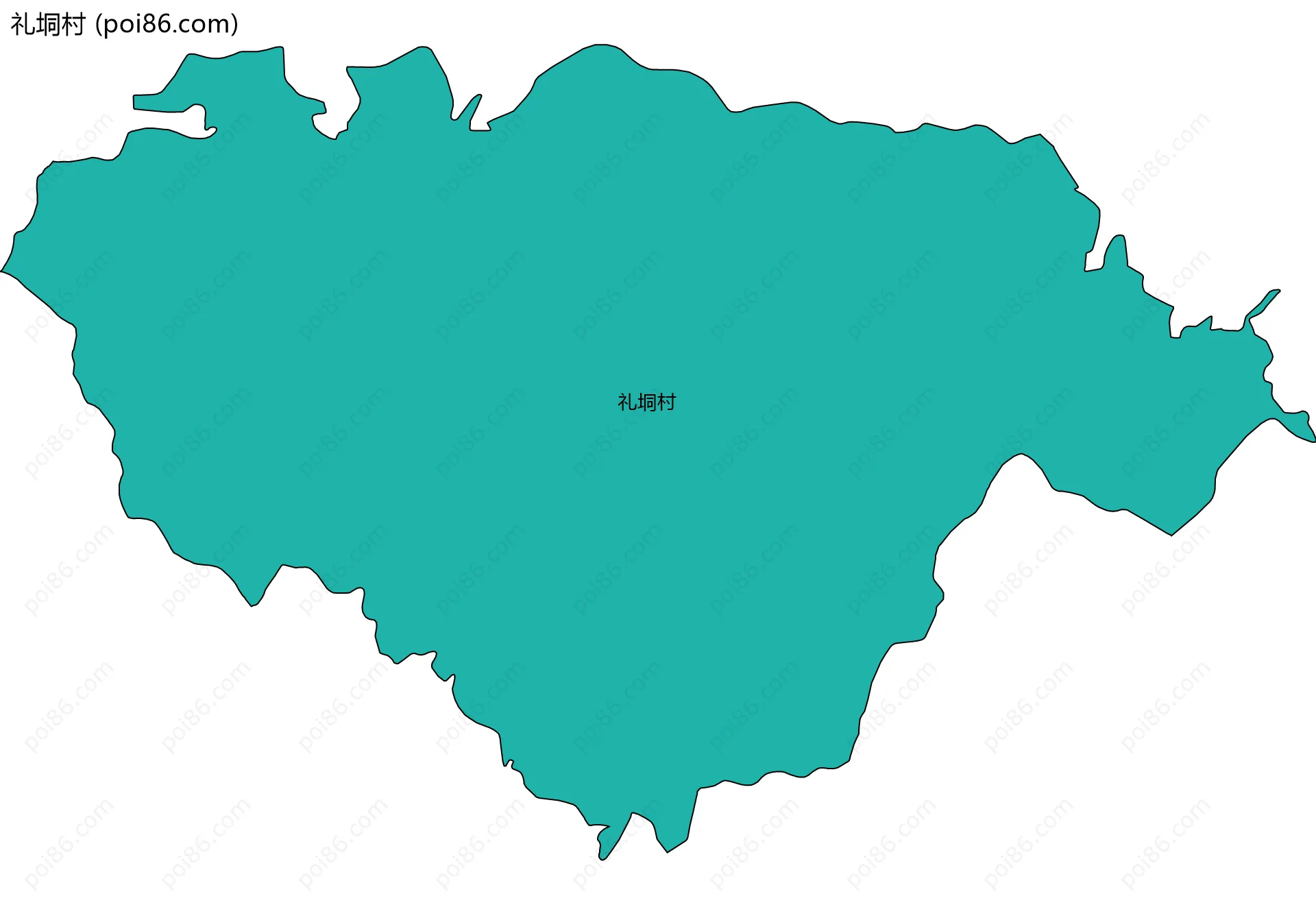 礼垌村边界地图