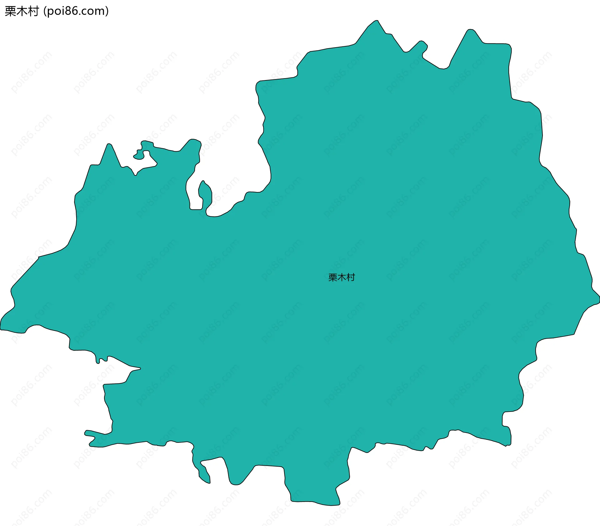 栗木村边界地图