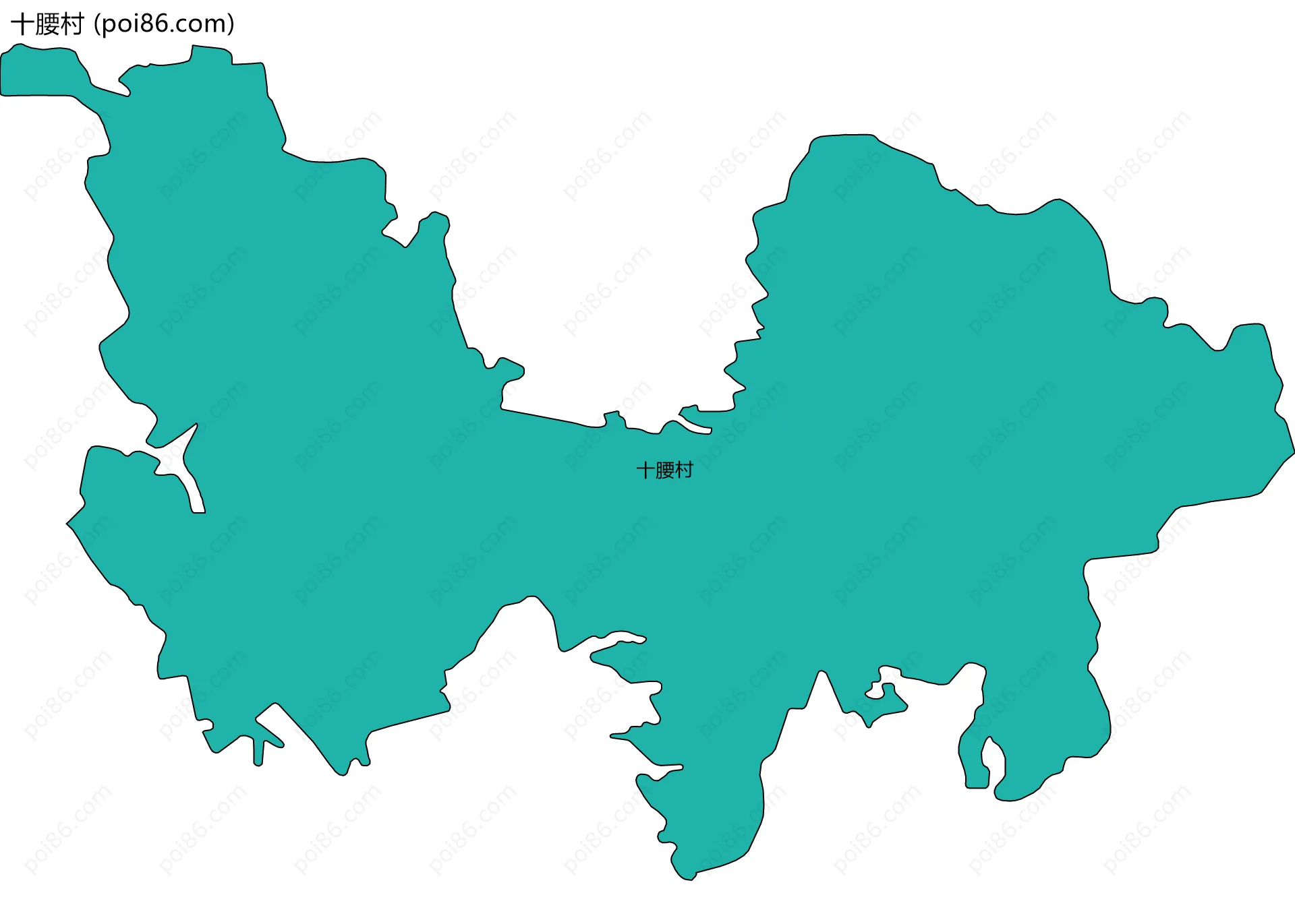 十腰村边界地图