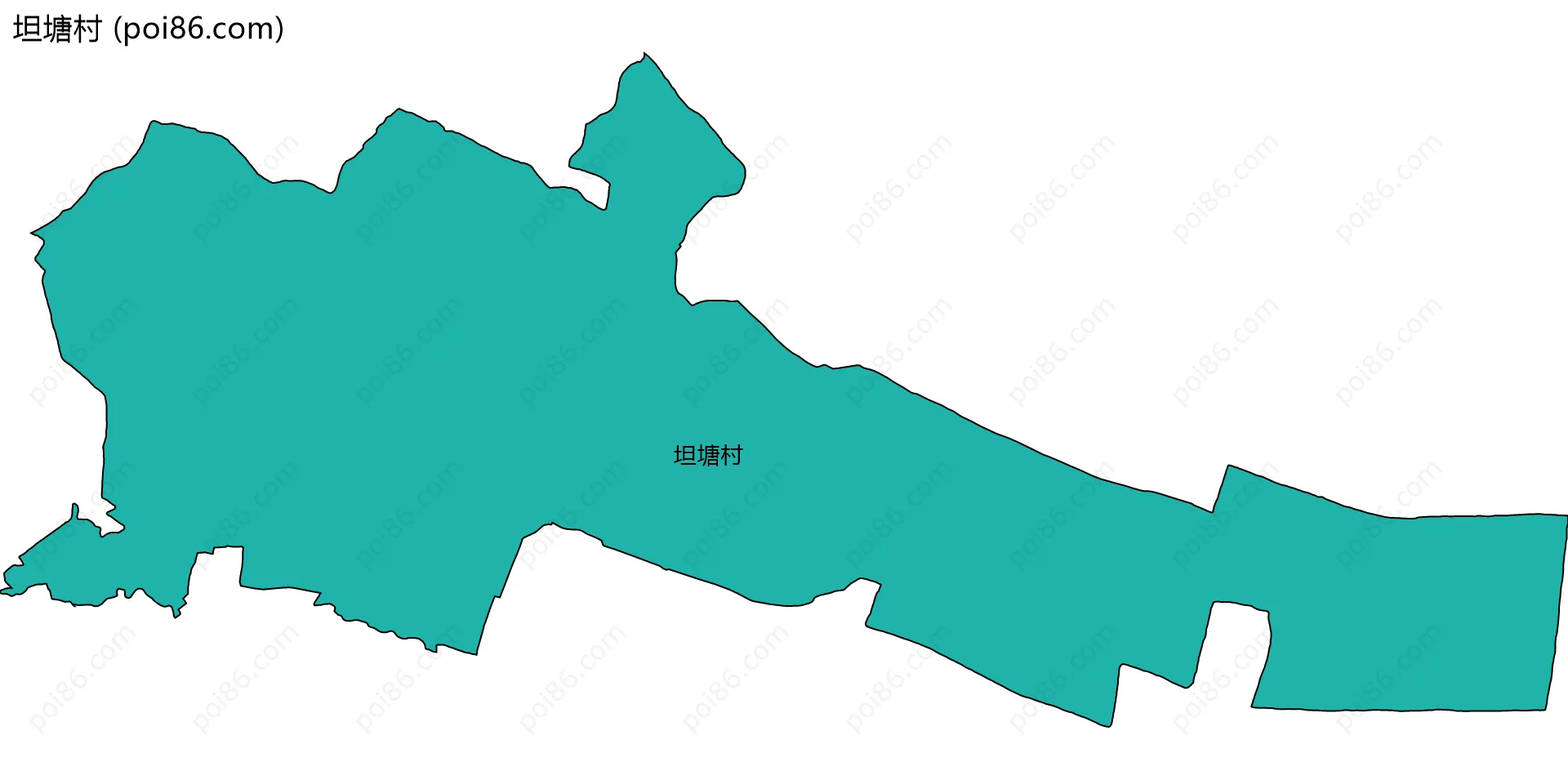 坦塘村边界地图