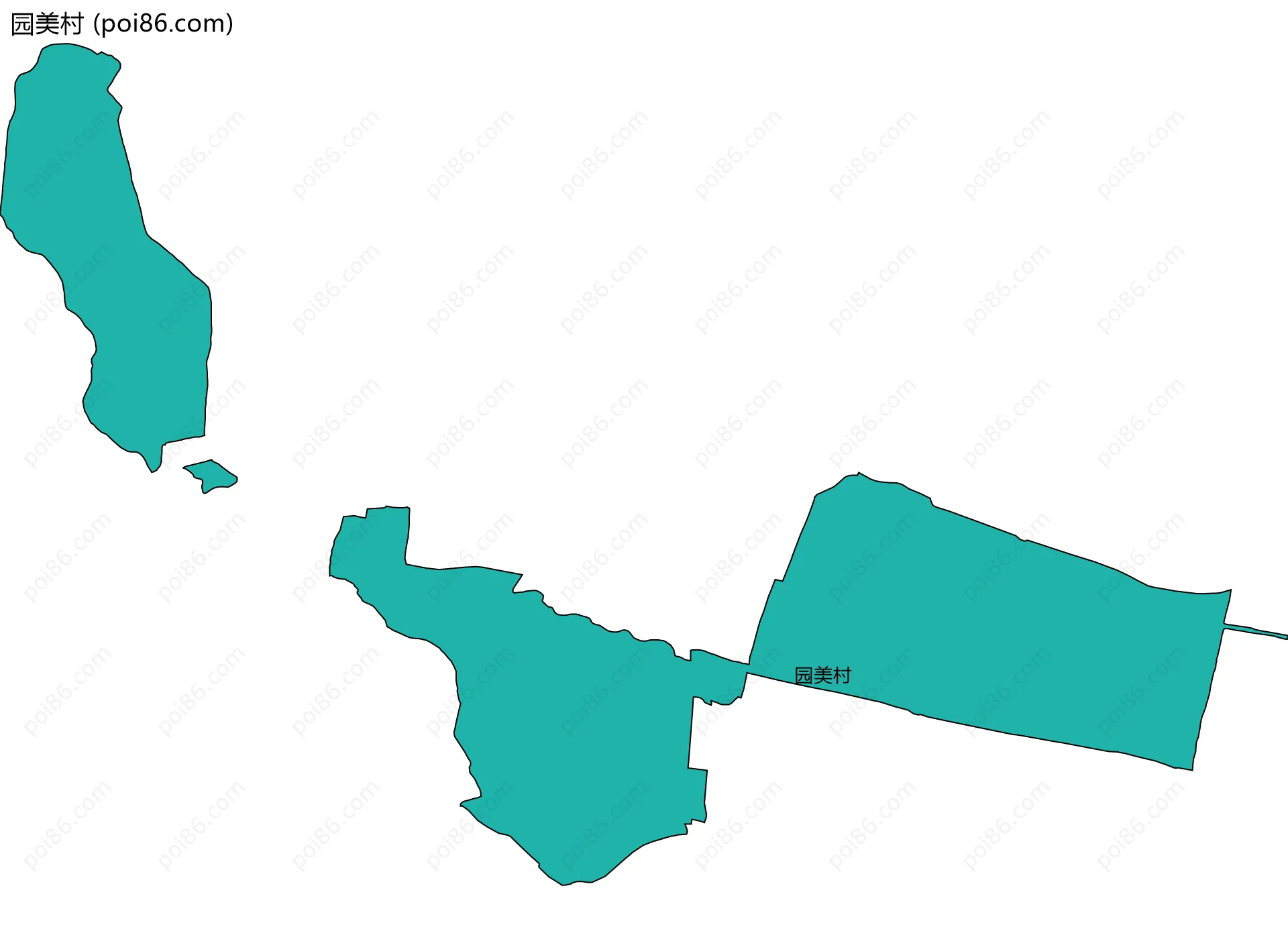园美村边界地图