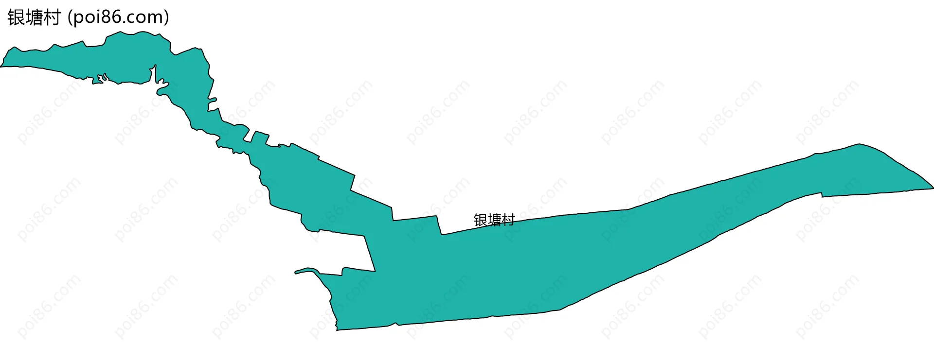 银塘村边界地图