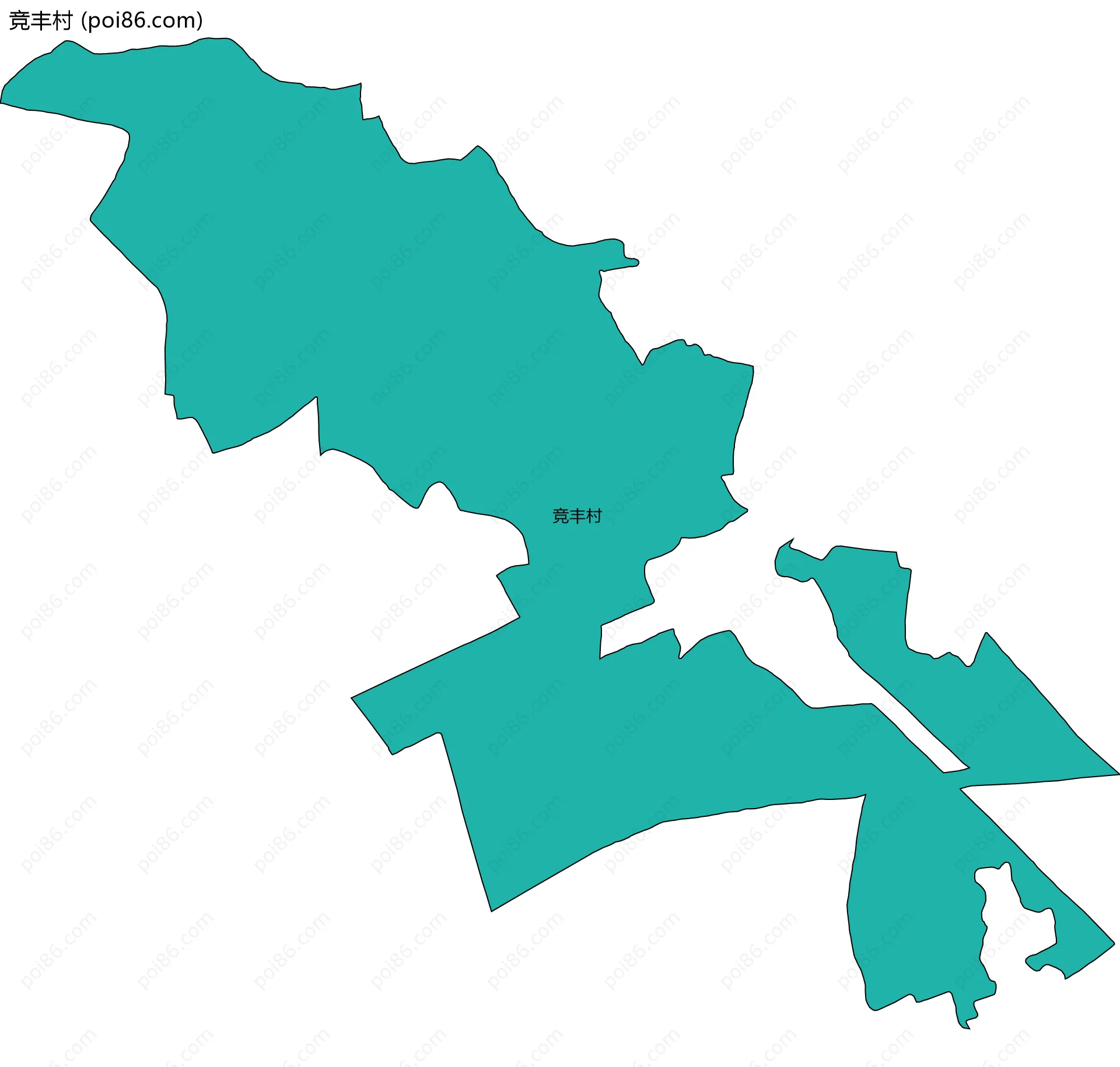 竞丰村边界地图