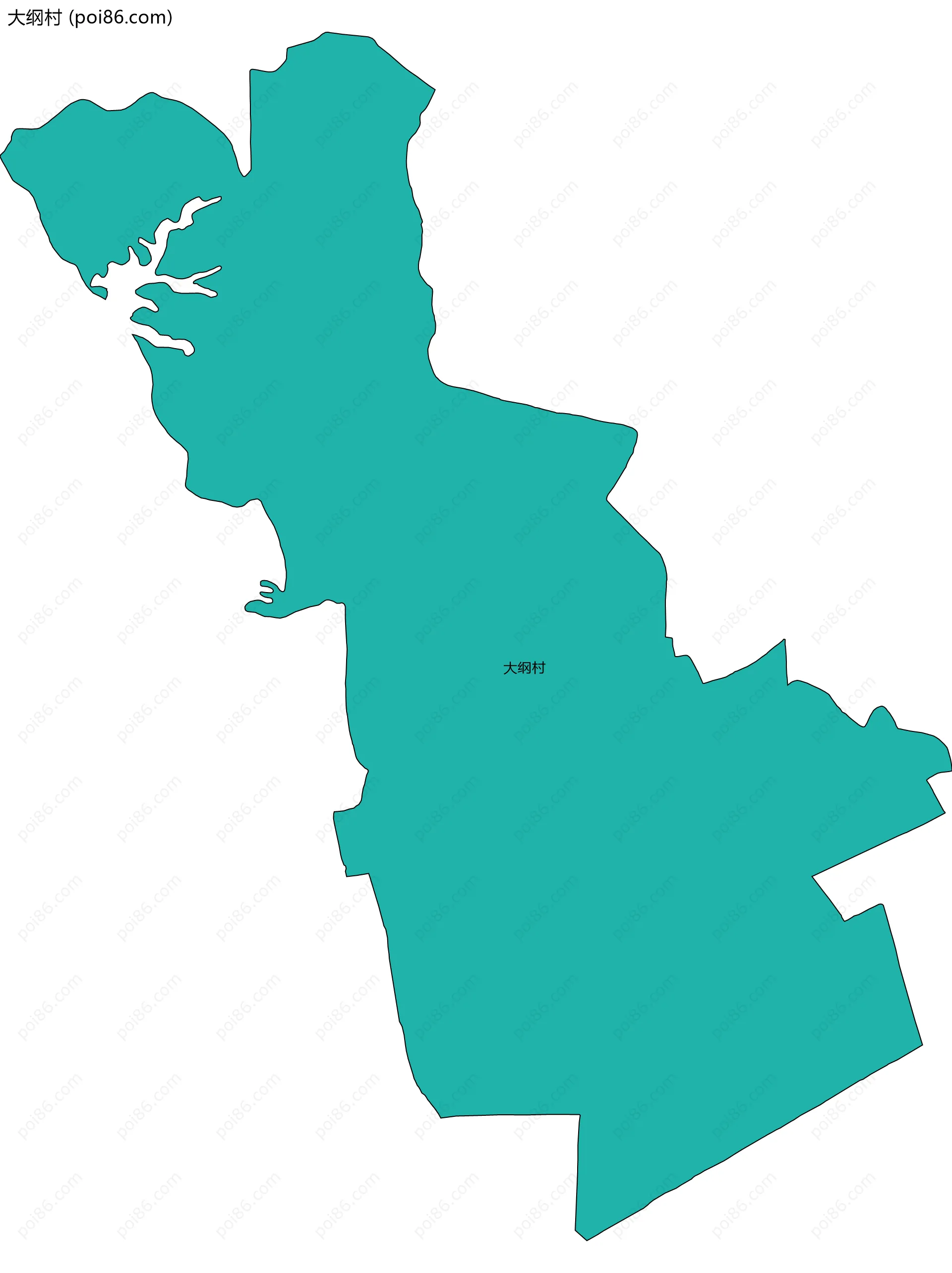 大纲村边界地图