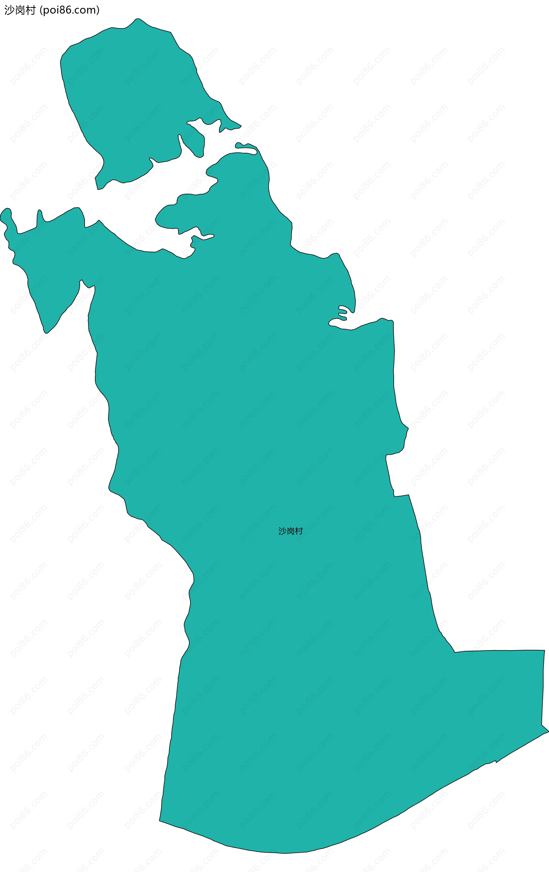 沙岗村边界地图