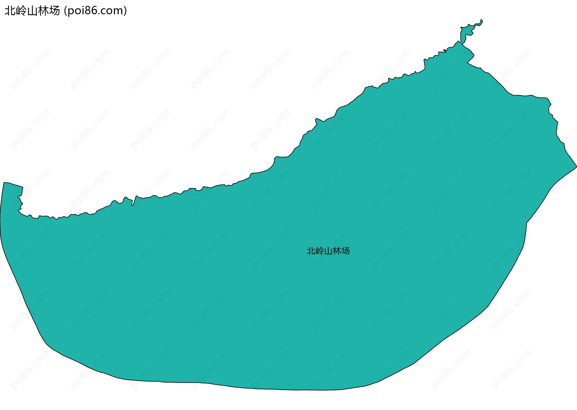 北岭山林场边界地图