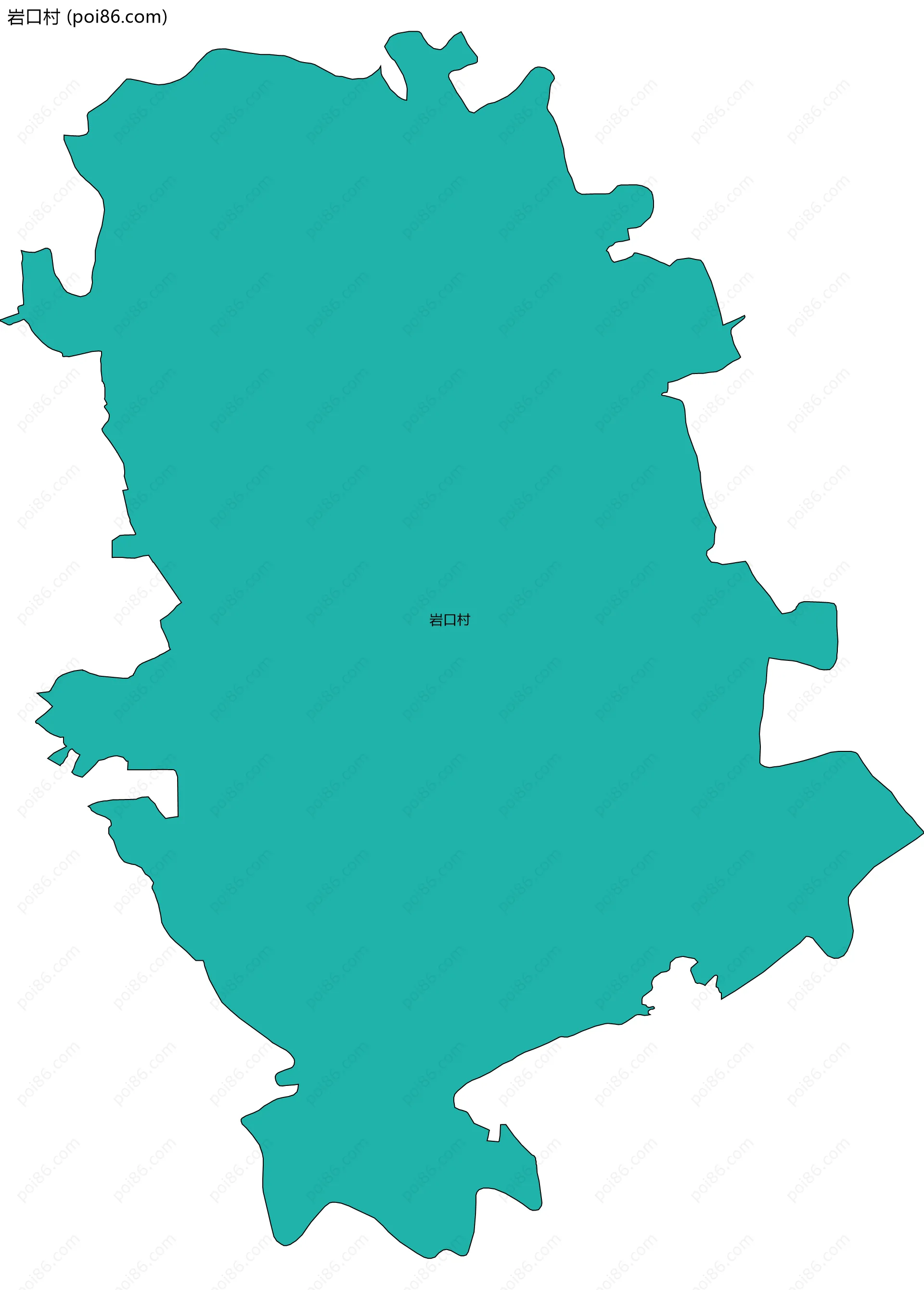 岩口村边界地图