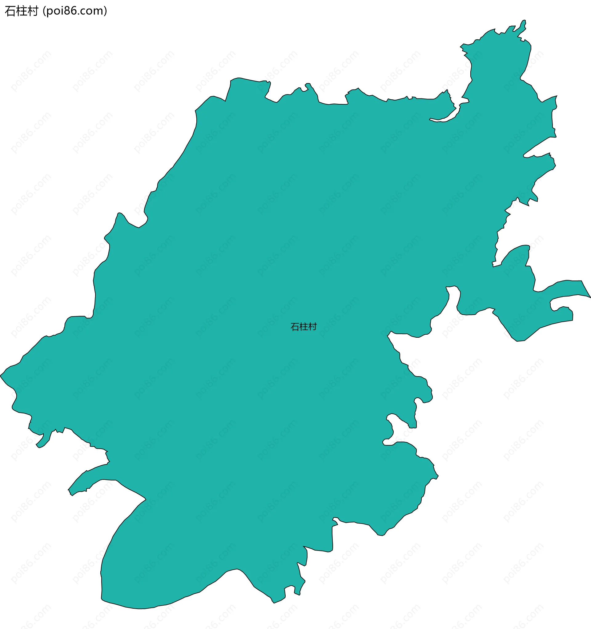 石柱村边界地图