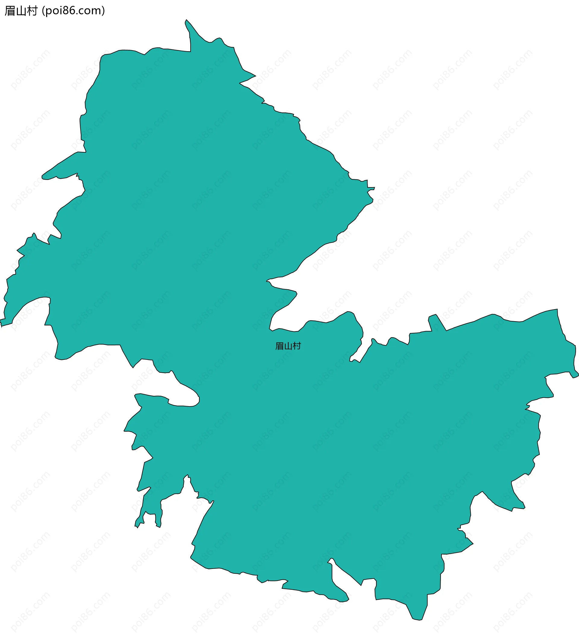 眉山村边界地图