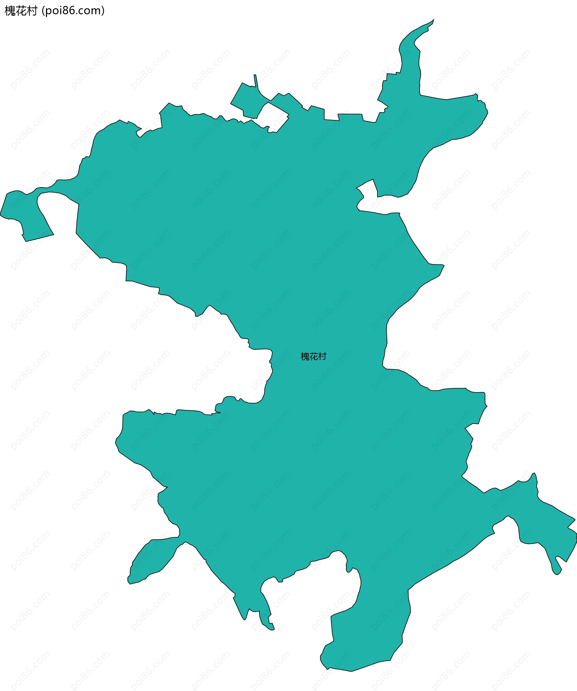 槐花村边界地图