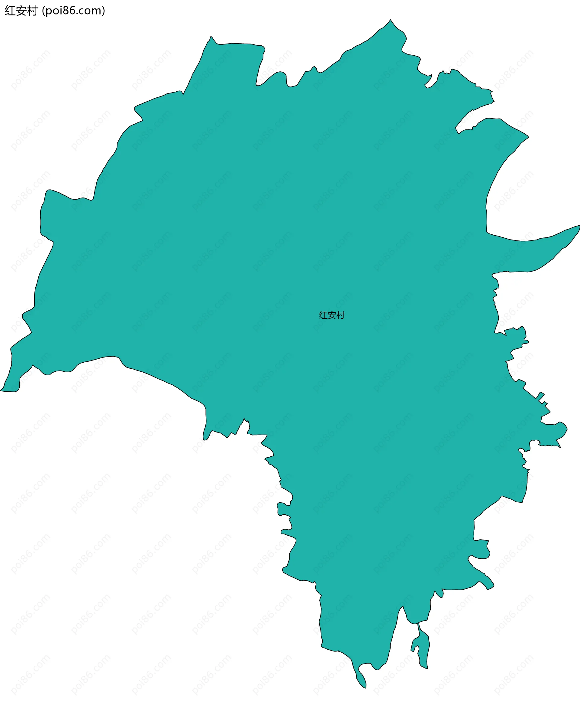 红安村边界地图