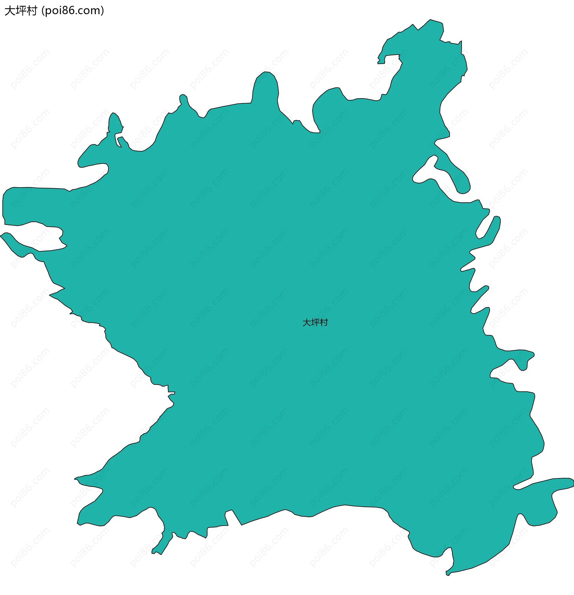 大坪村边界地图