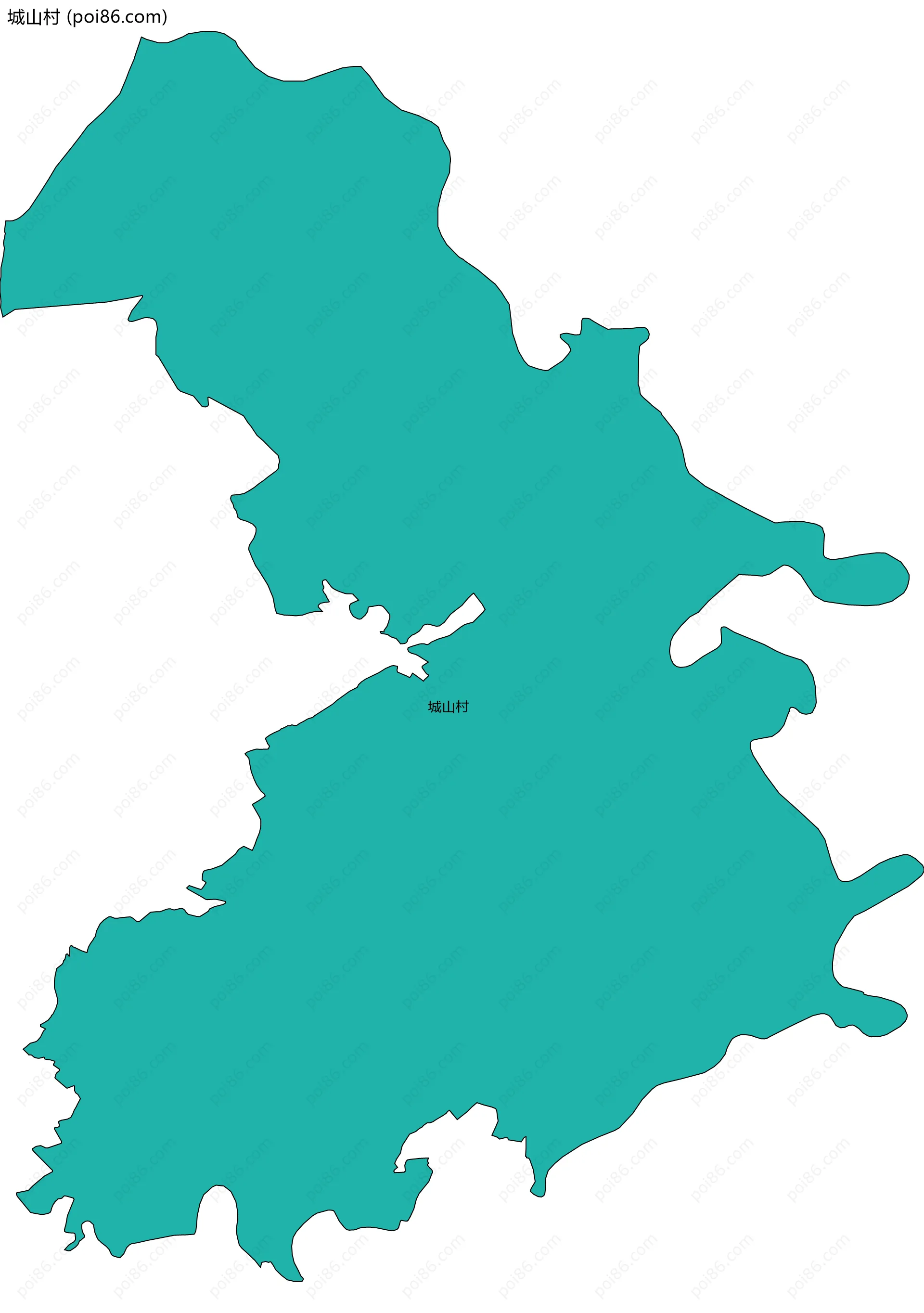 城山村边界地图