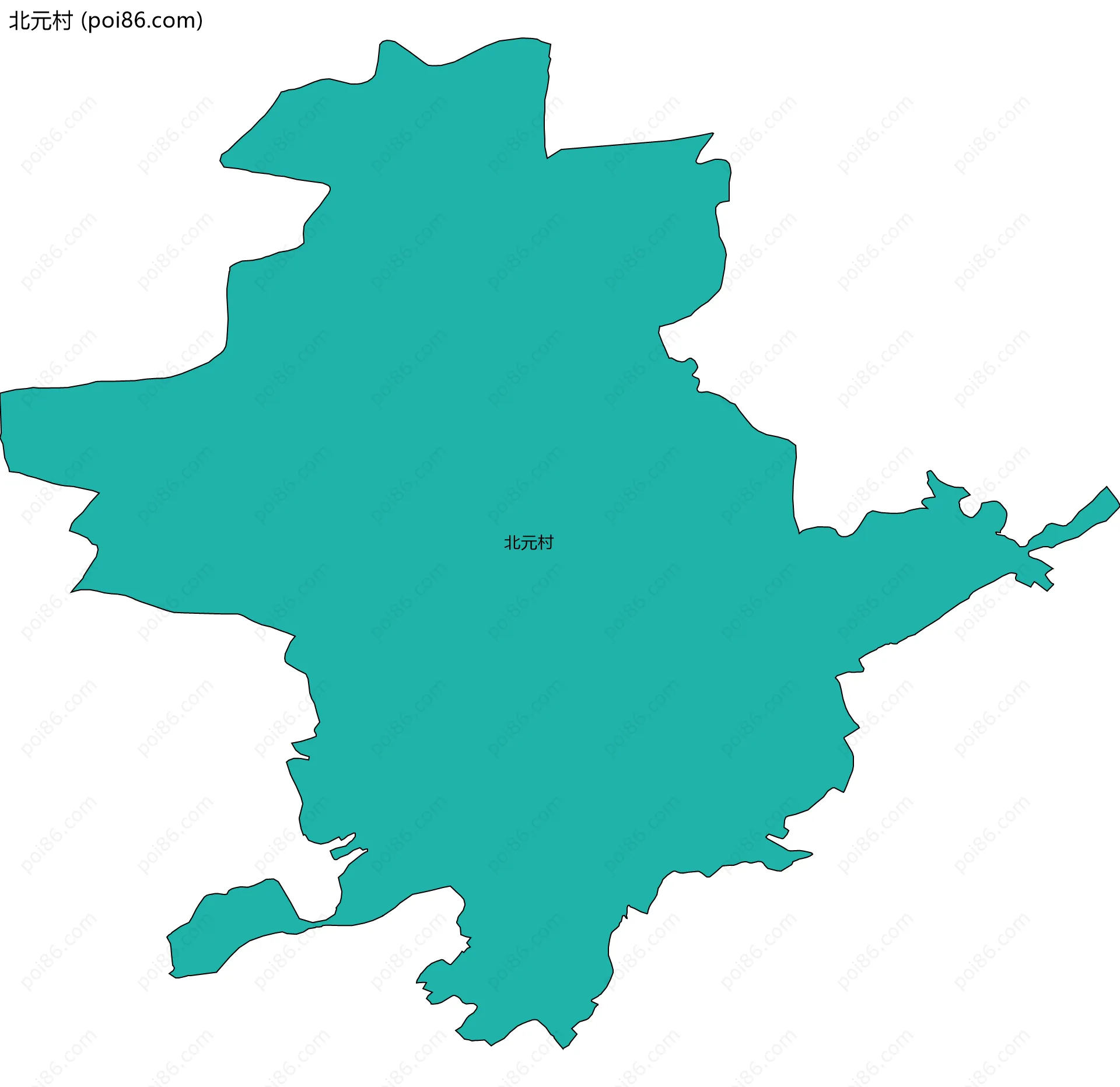 北元村边界地图