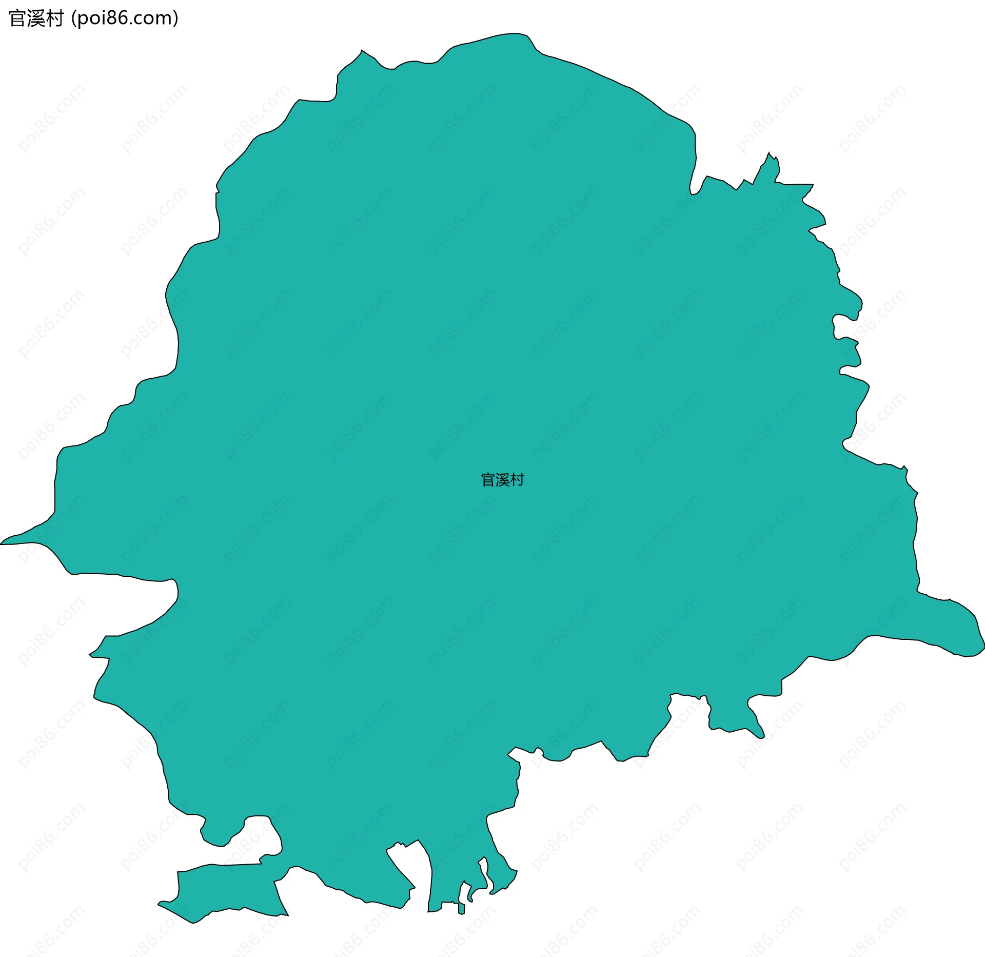 官溪村边界地图