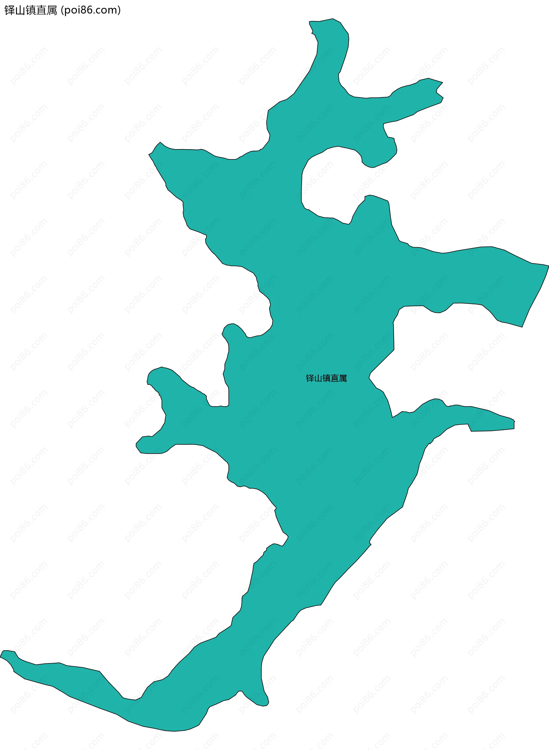 铎山镇直属边界地图