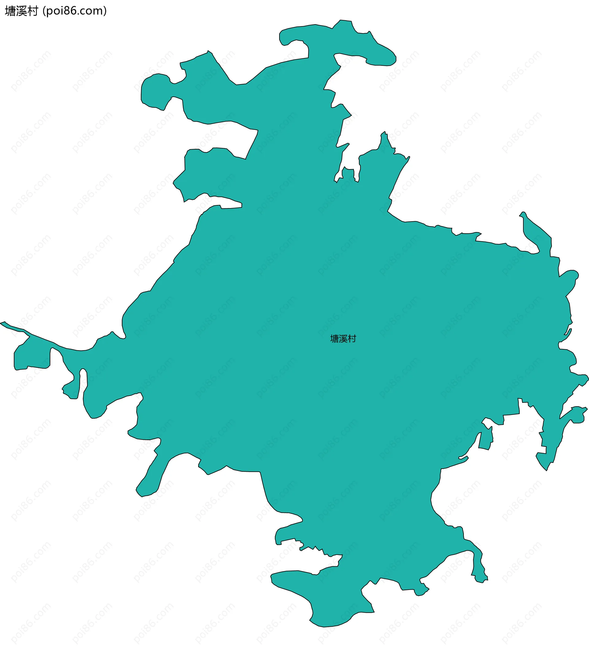 塘溪村边界地图