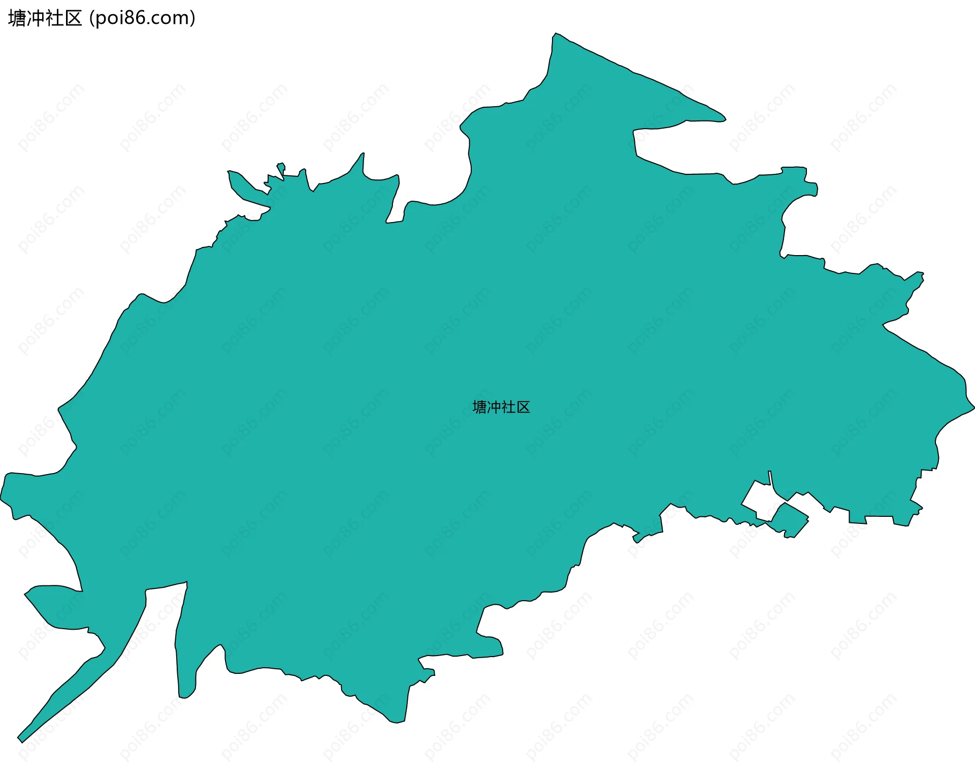 塘冲社区边界地图