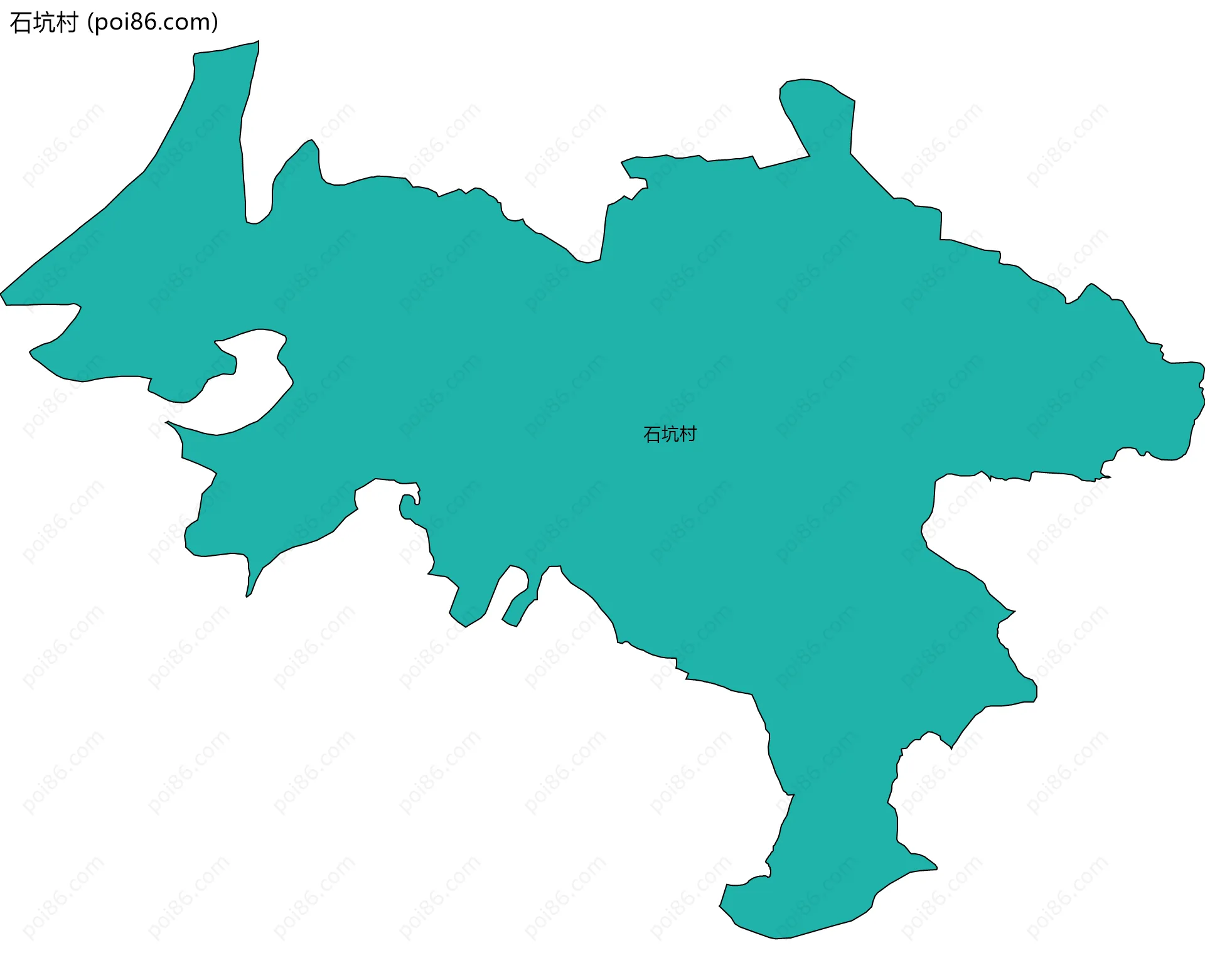 石坑村边界地图