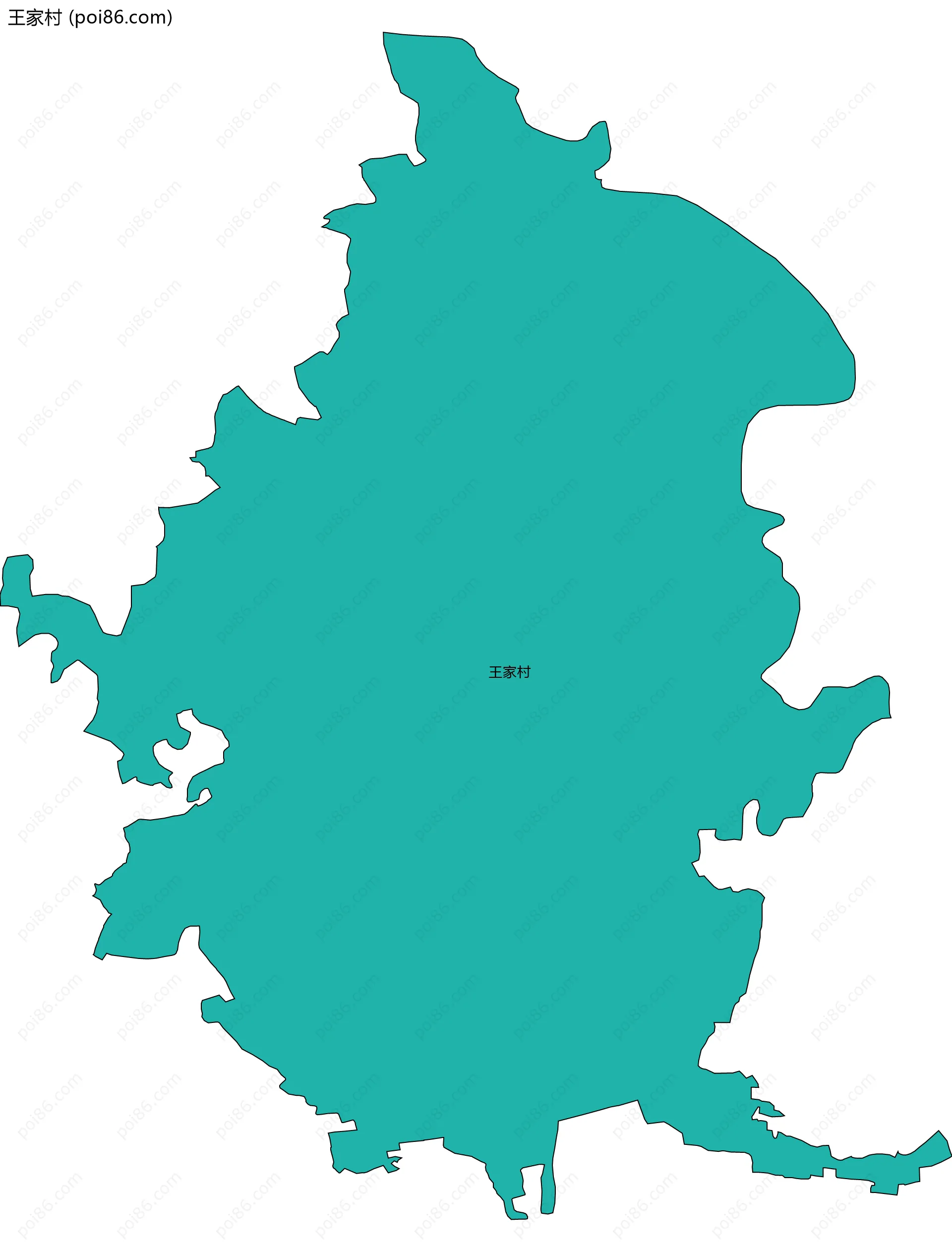 王家村边界地图