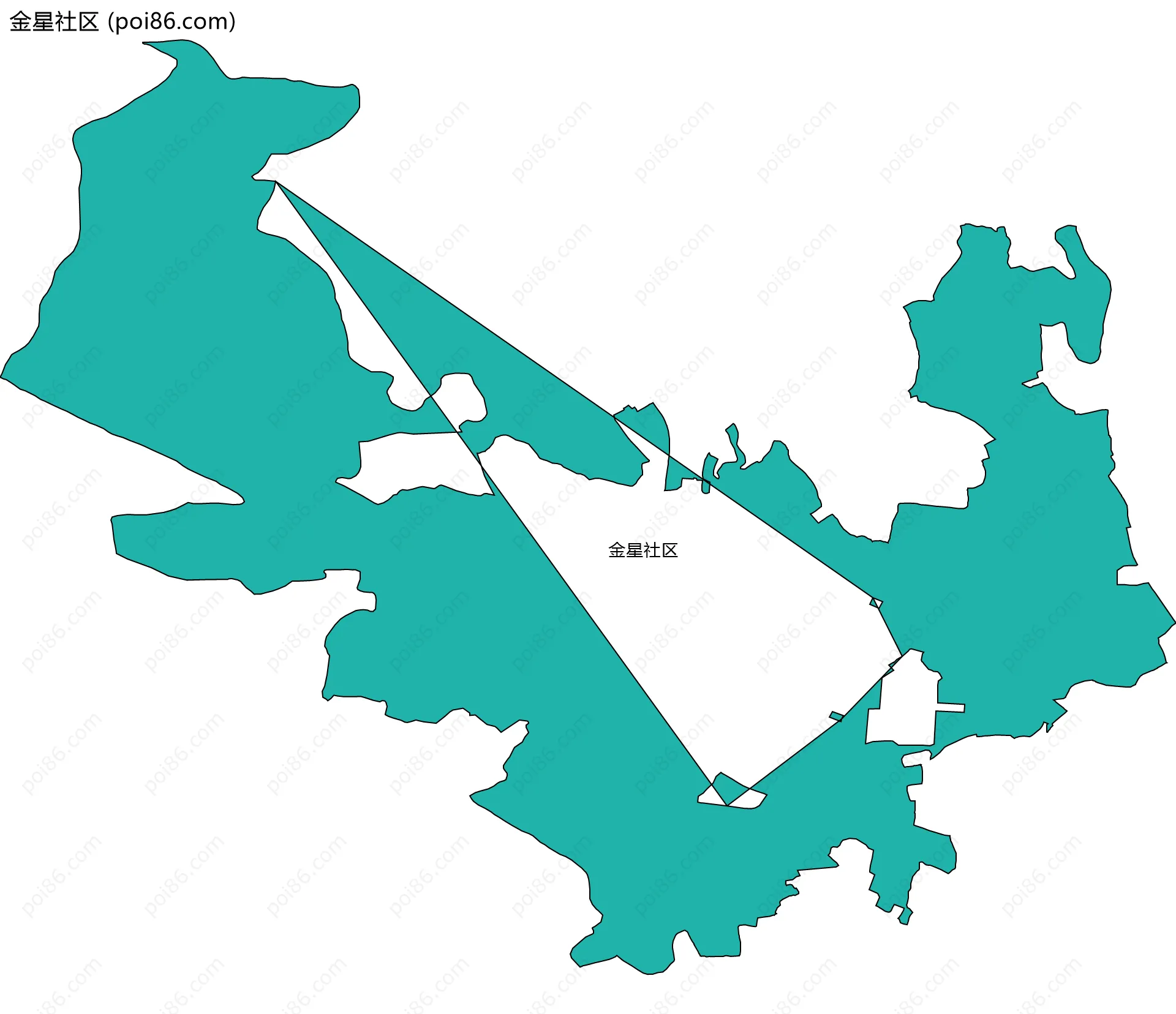 金星社区边界地图