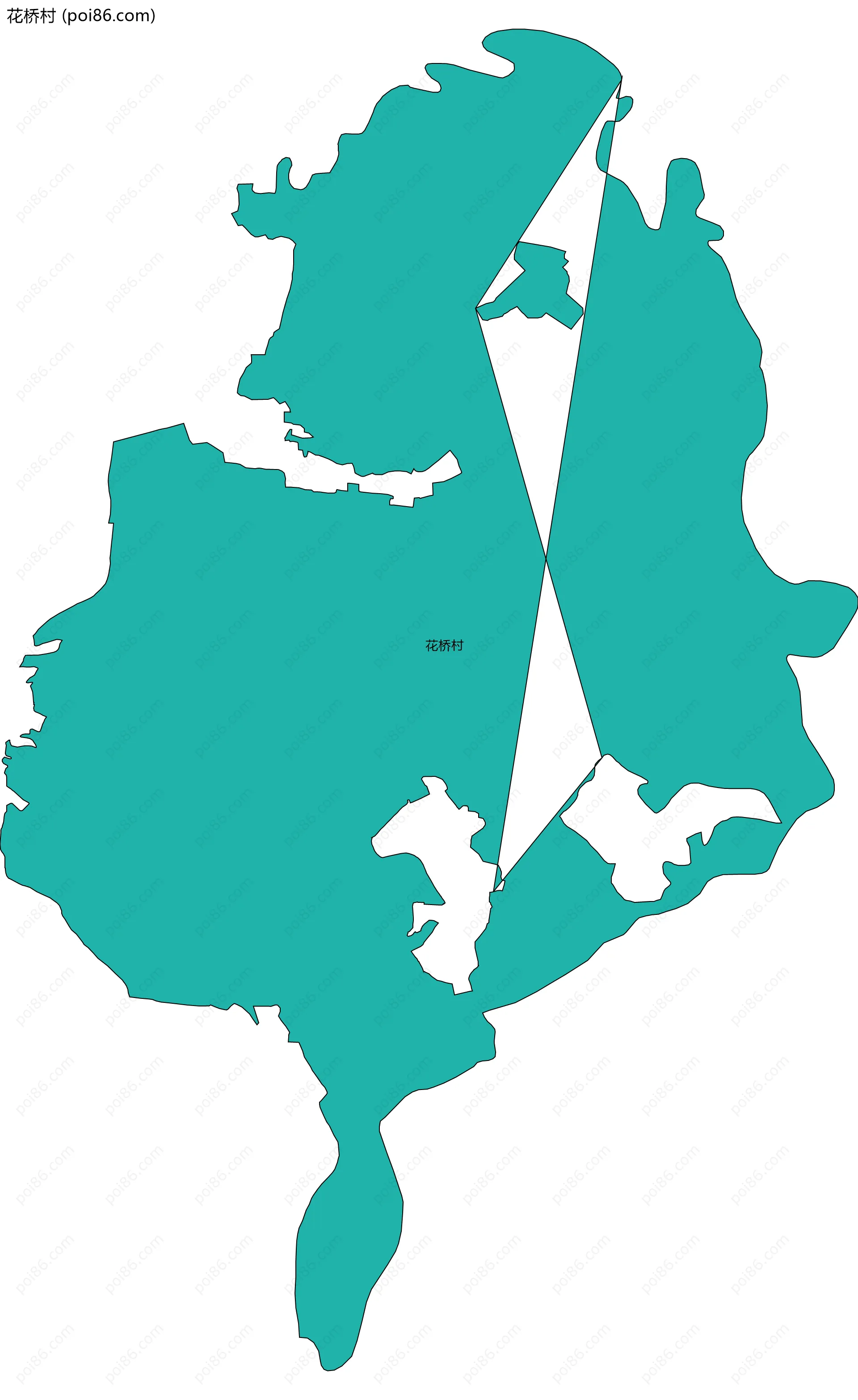 花桥村边界地图