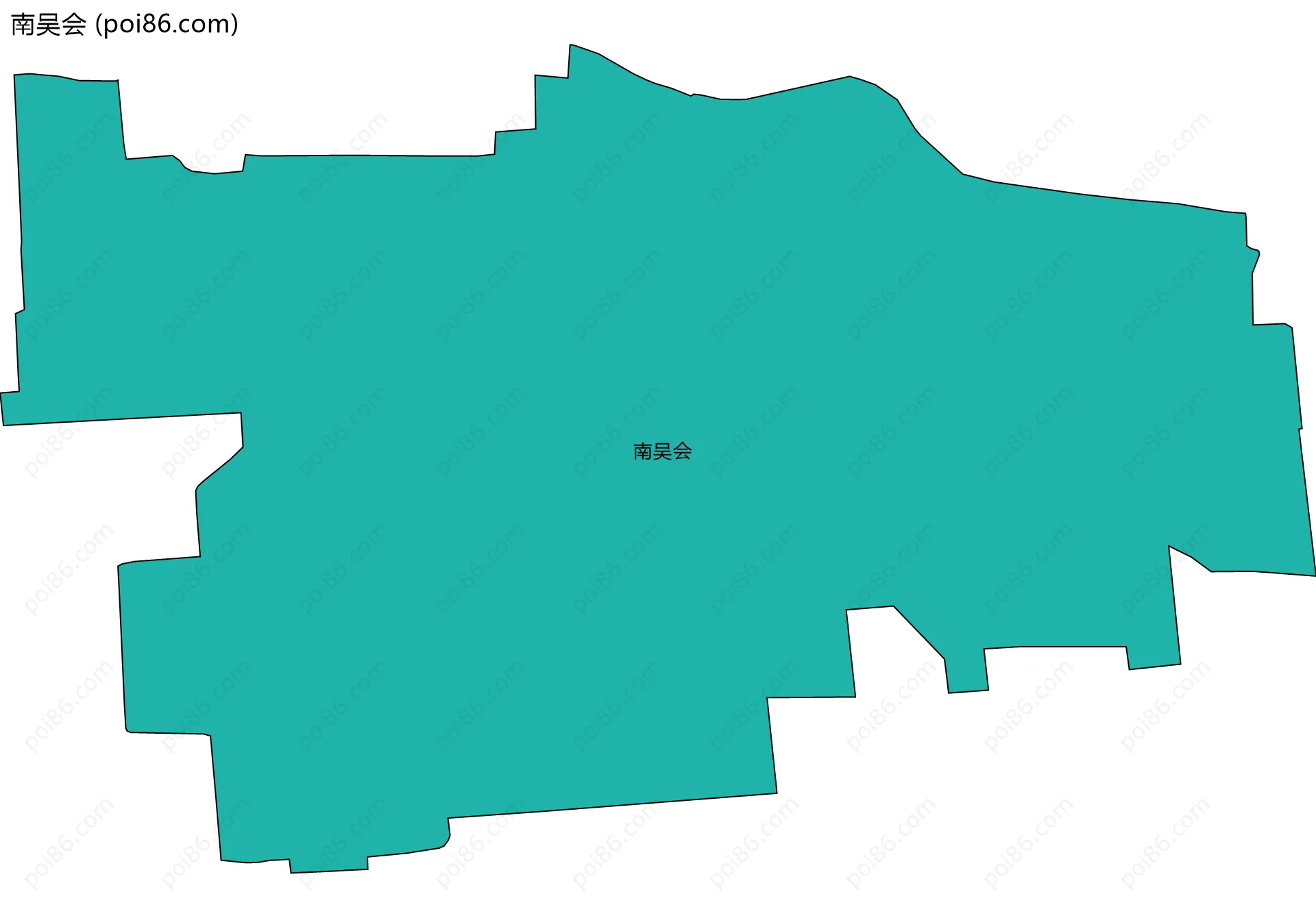 南吴会边界地图