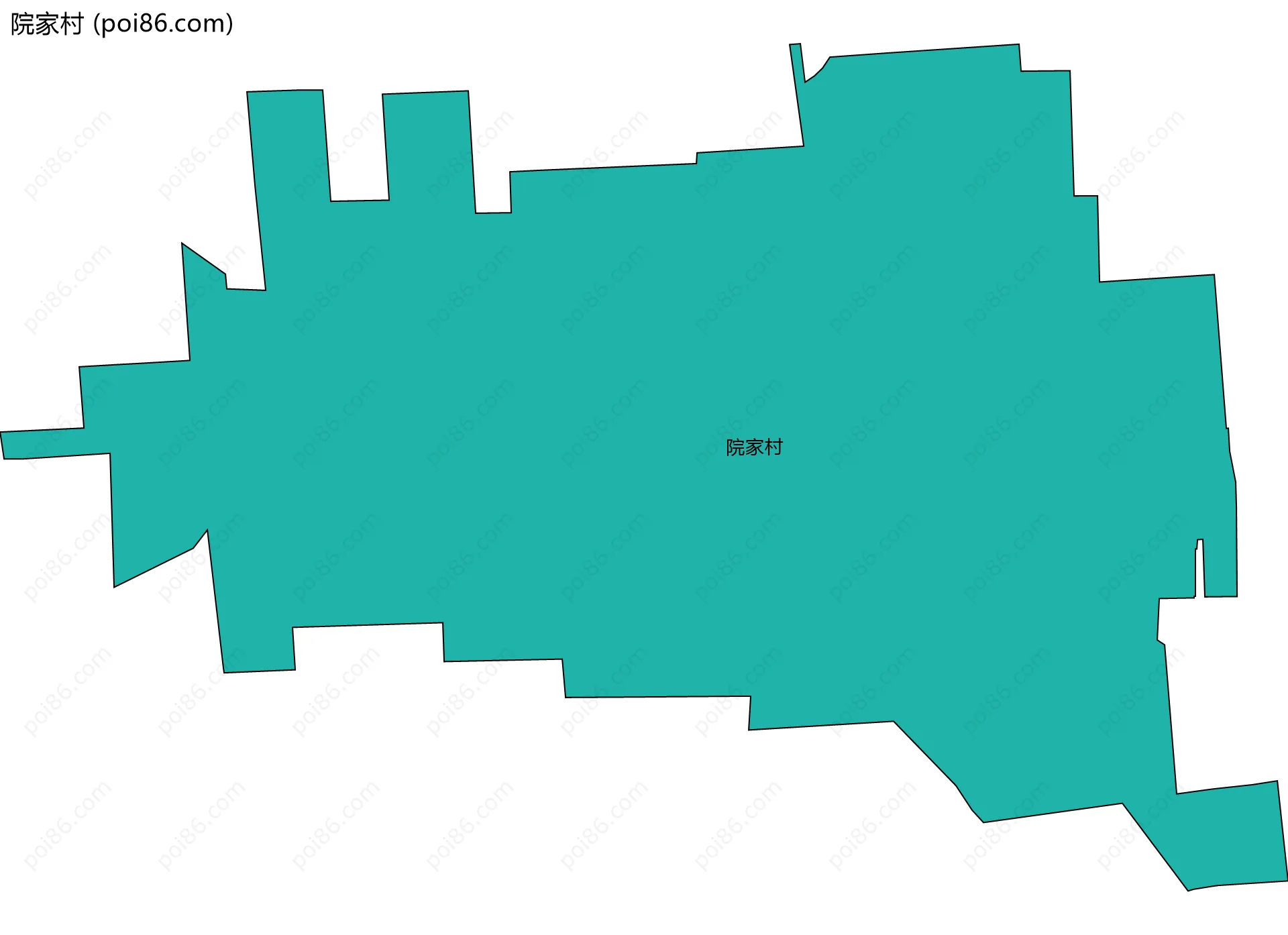 院家村边界地图