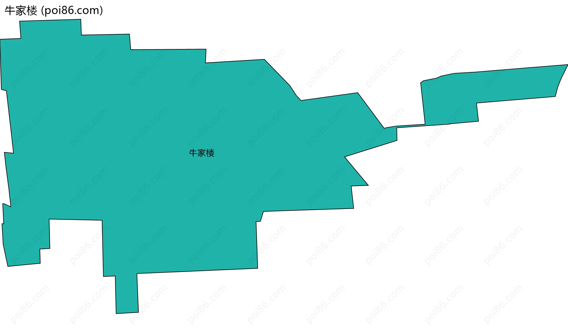 牛家楼边界地图
