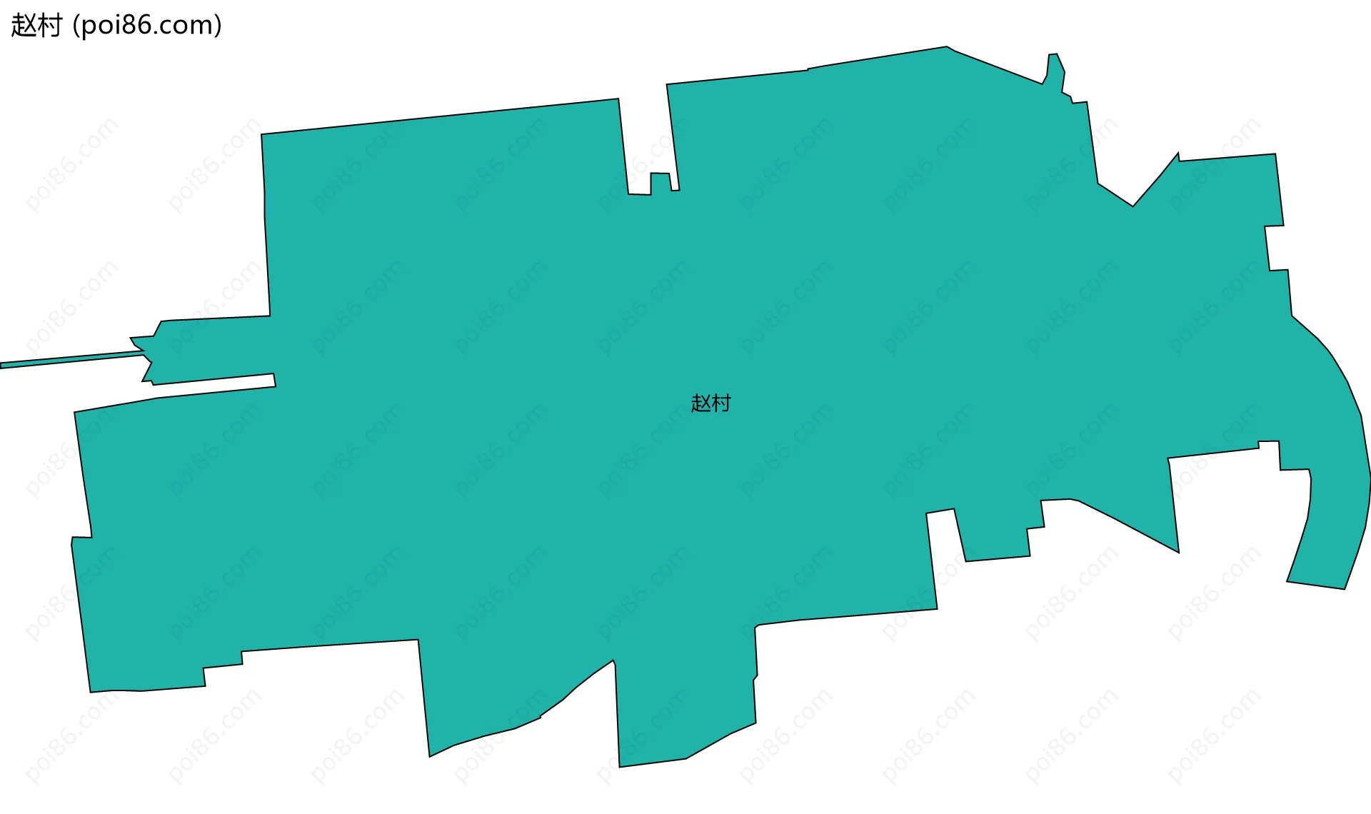 赵村边界地图