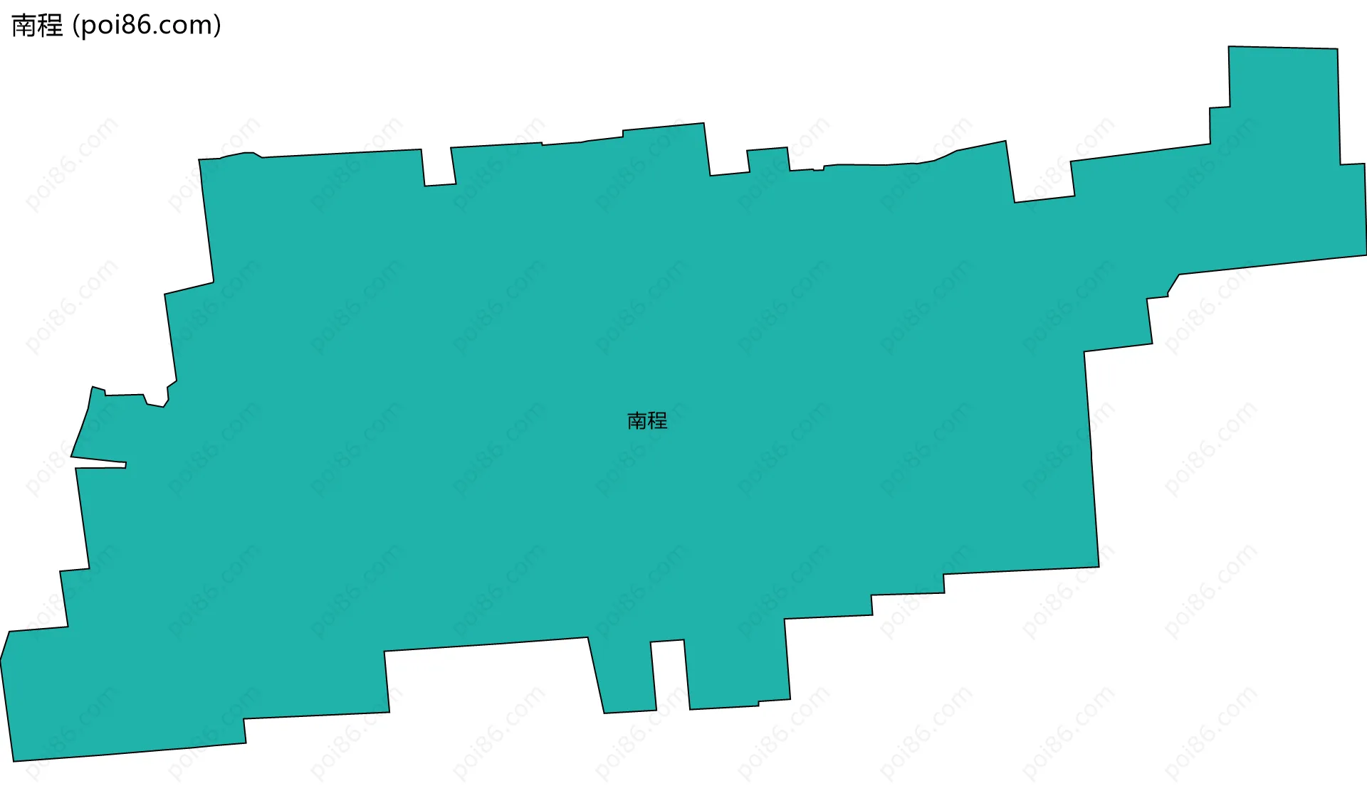 南程边界地图