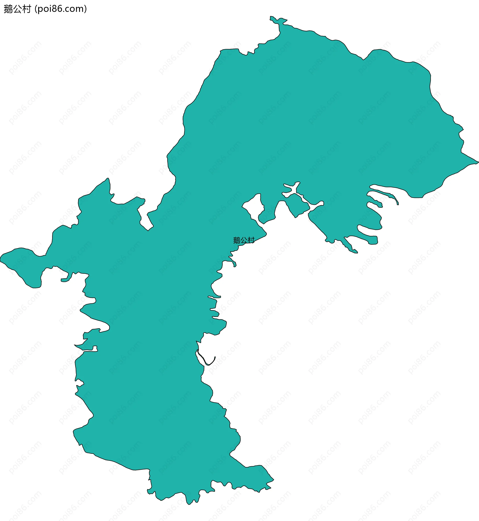 鹅公村边界地图