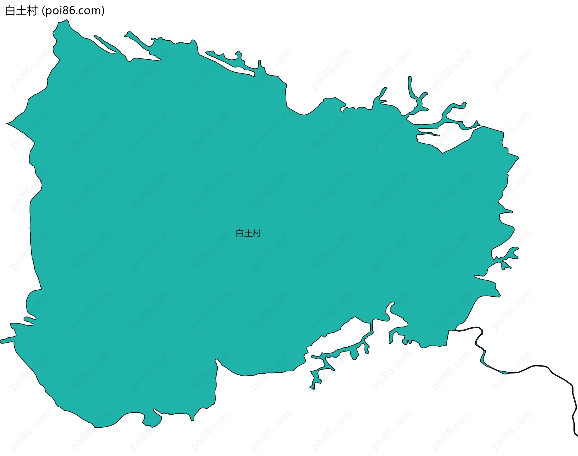 白土村边界地图
