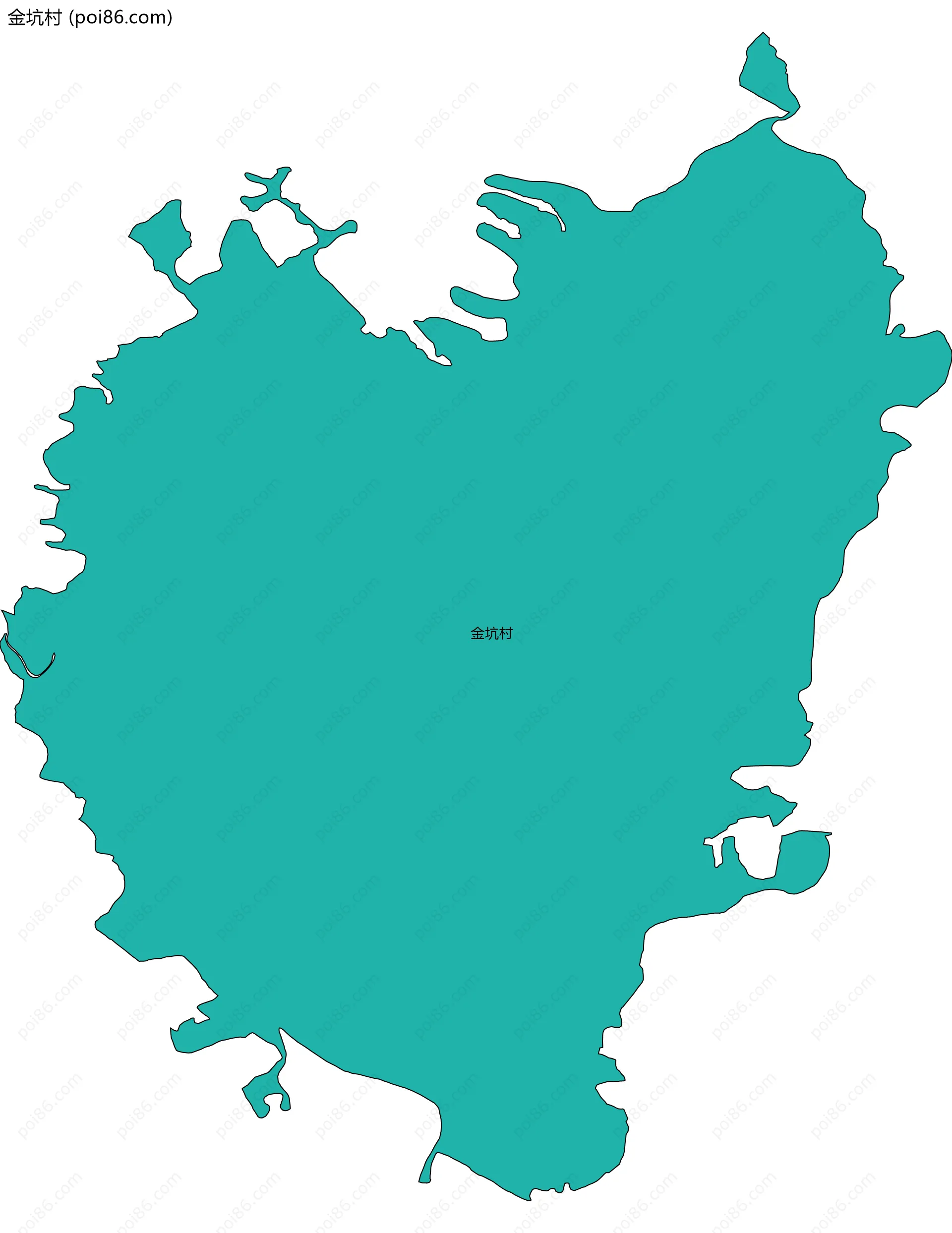 金坑村边界地图