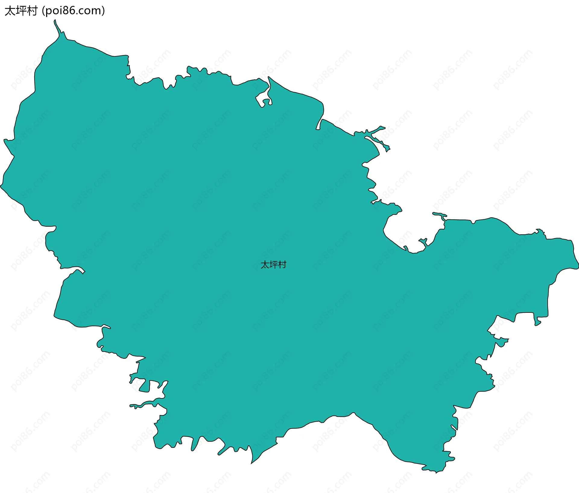 太坪村边界地图